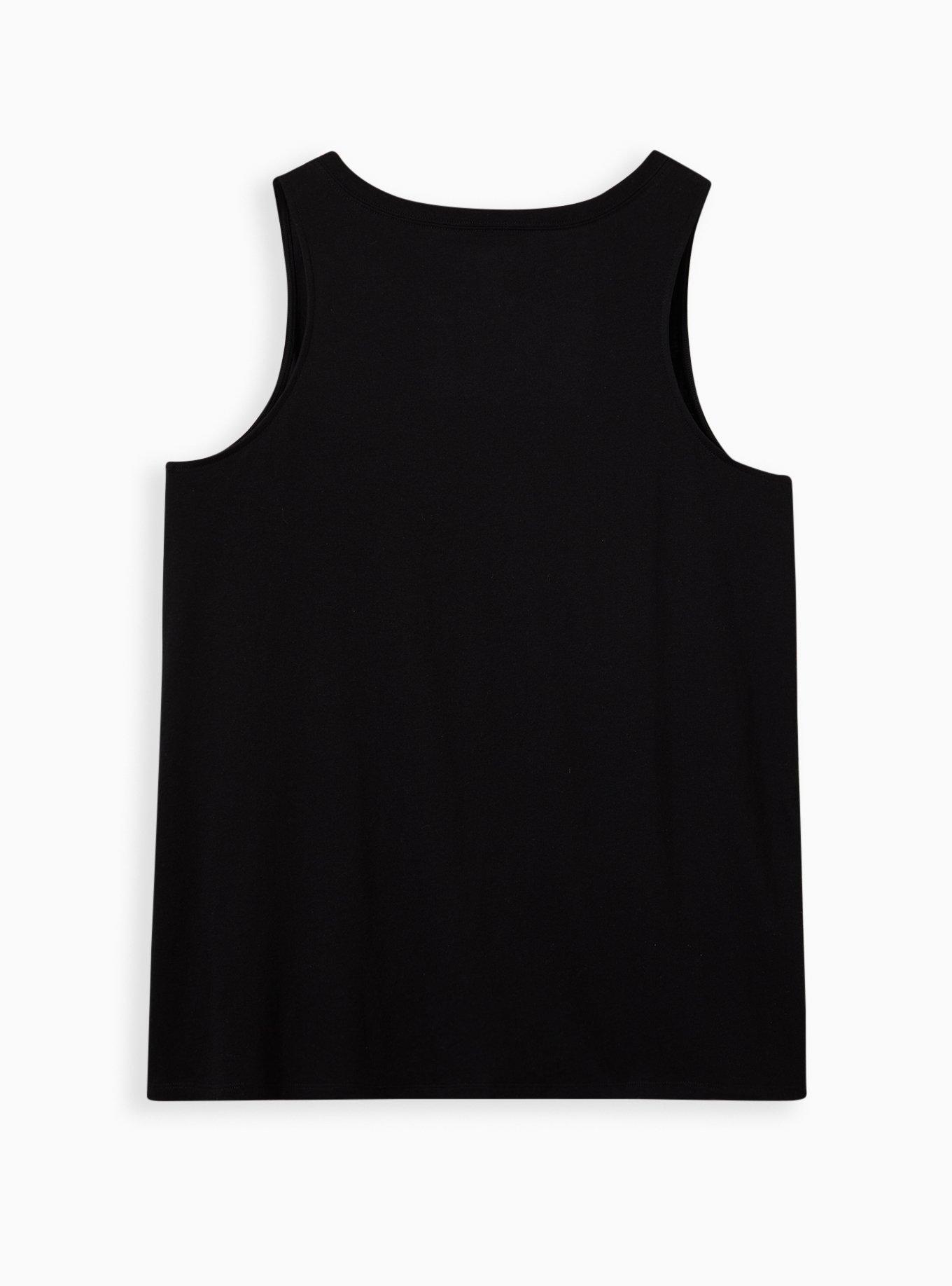 Plus Size Split Neck Tank - Black MLB Chicago White Sox, DEEP BLACK, alternate