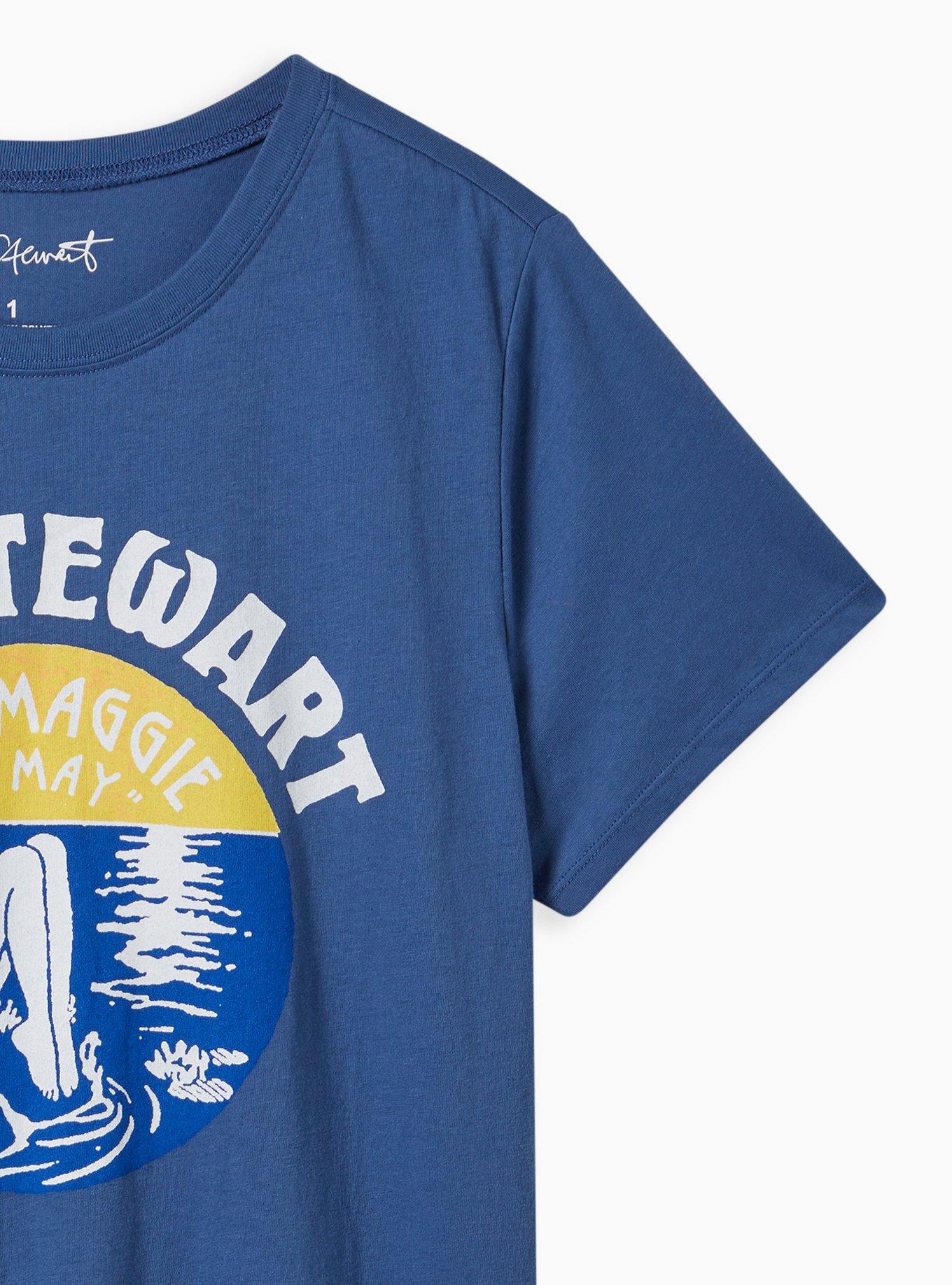 Plus Size Rod Stewart Classic Crew - Cotton Maggie May Blue, BLUE, alternate