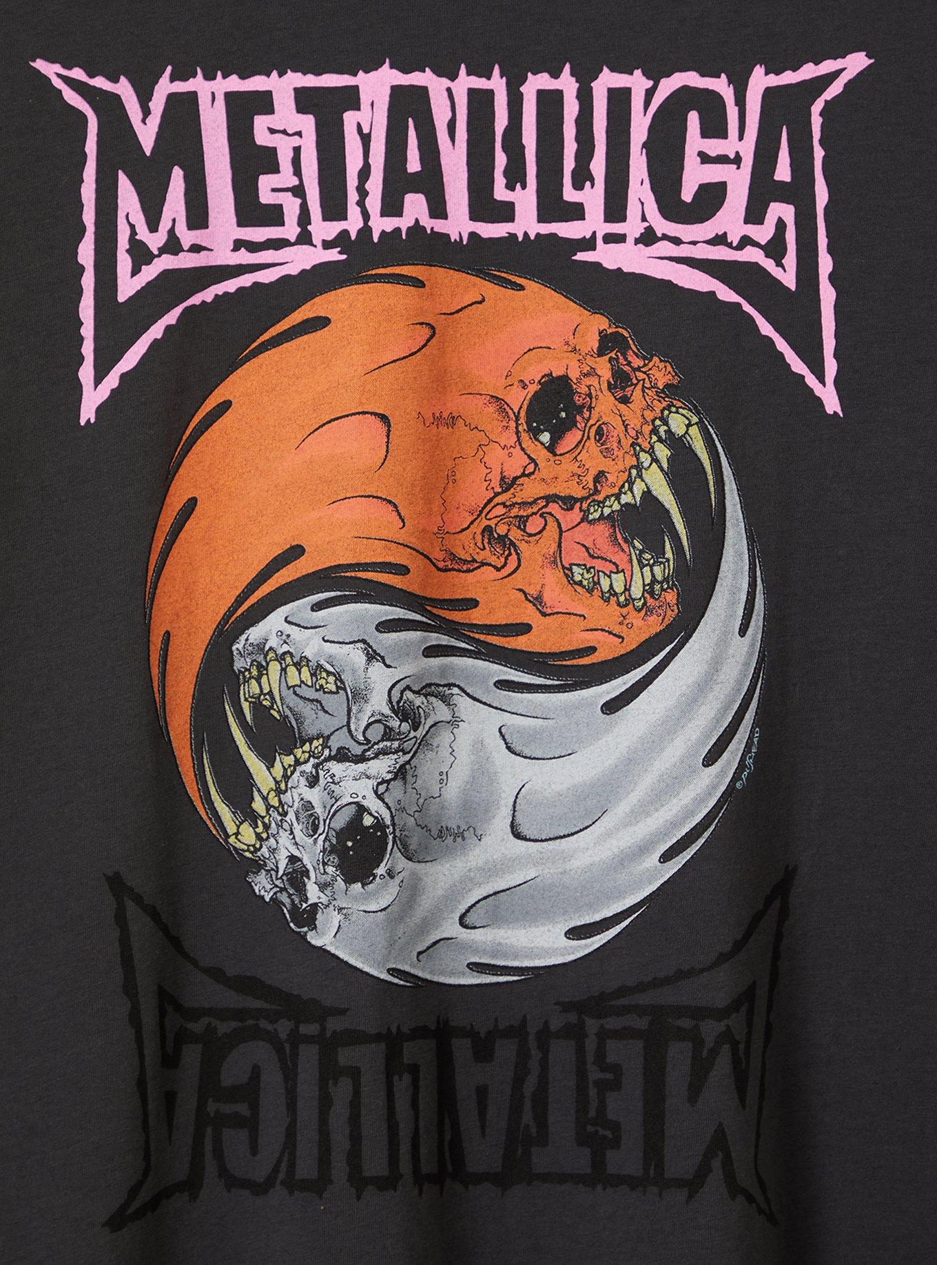Plus Size Classic Crew Tee - Cotton Vintage Metallica Black, VINTAGE BLACK, alternate
