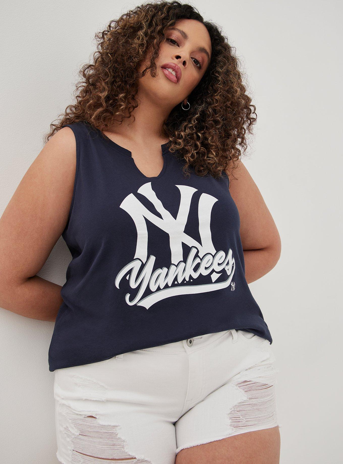 Plus Size - MLB New York Yankees Classic Fit Cotton Notch Tee - Torrid