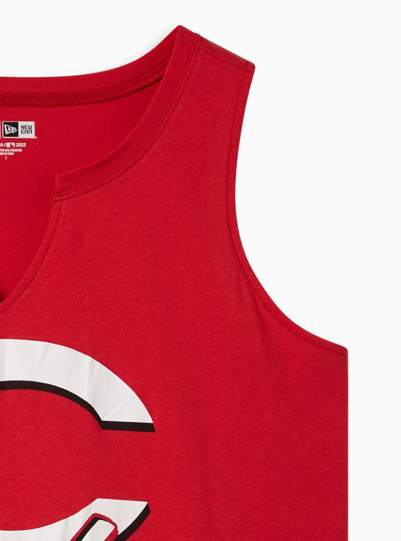 Split Neck Tank - Cotton MLB Cincinnati Reds, JESTER RED, alternate
