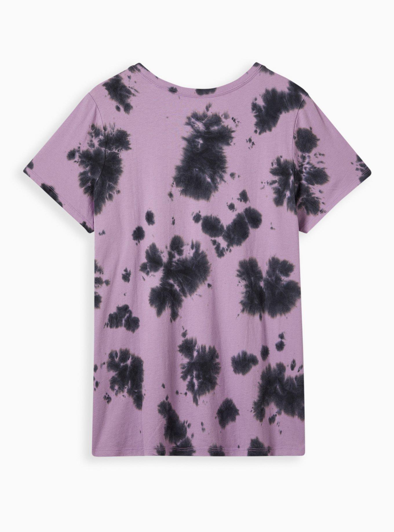 Classic Fit Crew Top - Cotton Beetlejuice Tie Dye Purple, TIE DYE, alternate