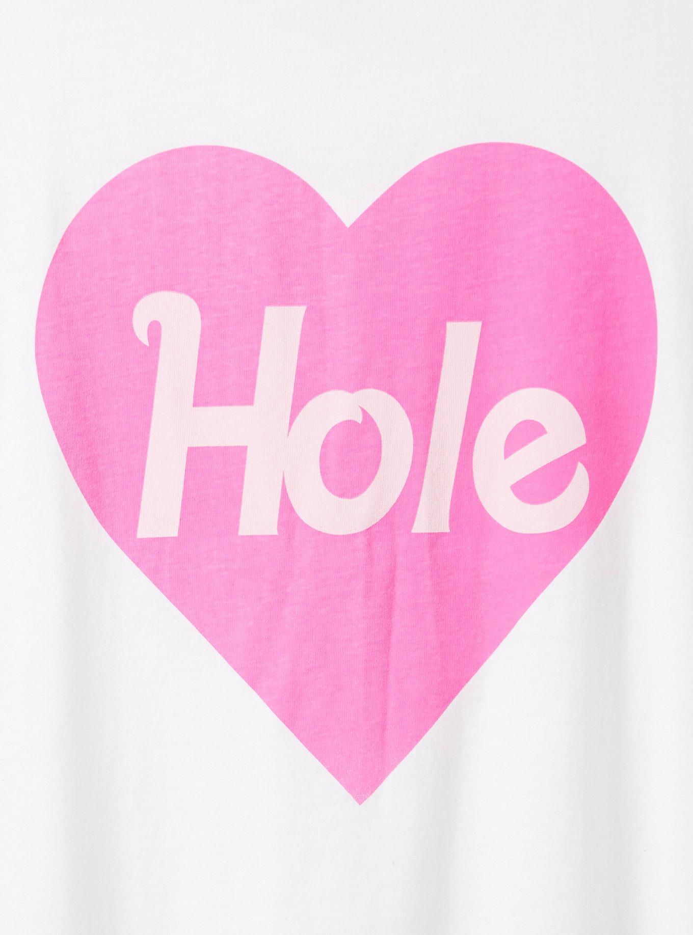 Plus Size - Hole Classic Fit Crew Tank - Cotton Heart Ivory