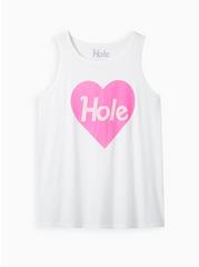 Plus Size Hole Classic Fit Crew Tank - Cotton Heart Ivory, MARSHMALLOW, hi-res