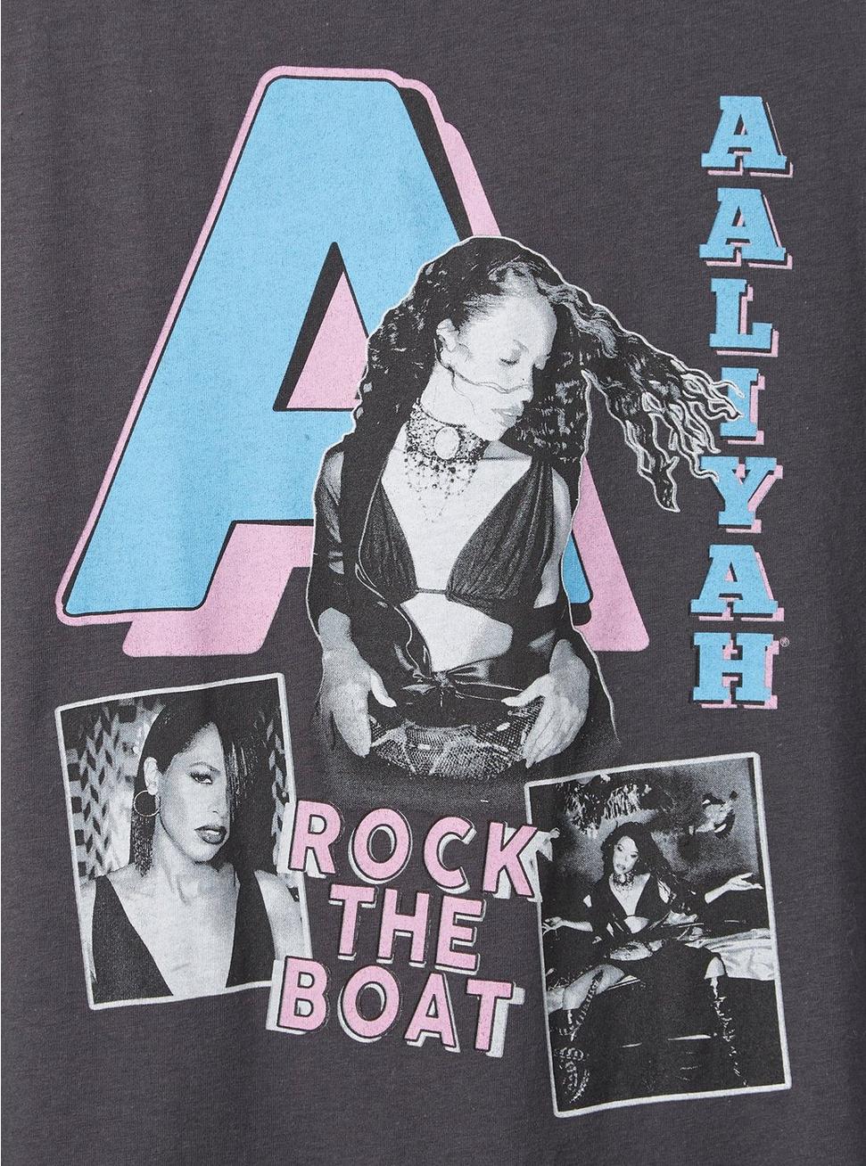 Aaliyah Classic Fit Crew Tank - Cotton Boat Grey, NINE IRON, alternate
