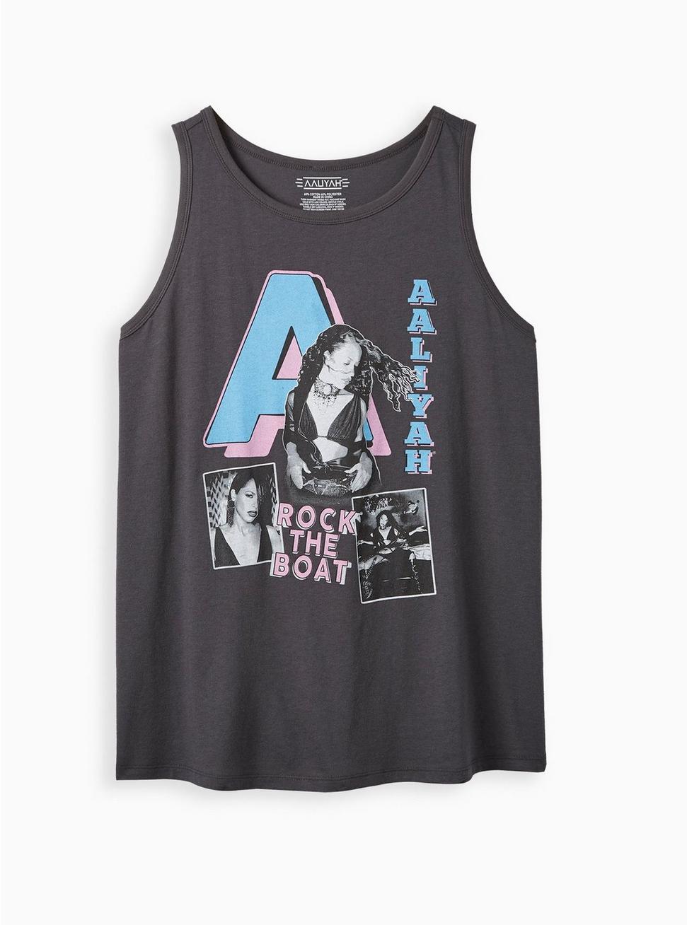 Plus Size Aaliyah Classic Fit Crew Tank - Cotton Boat Grey, NINE IRON, hi-res