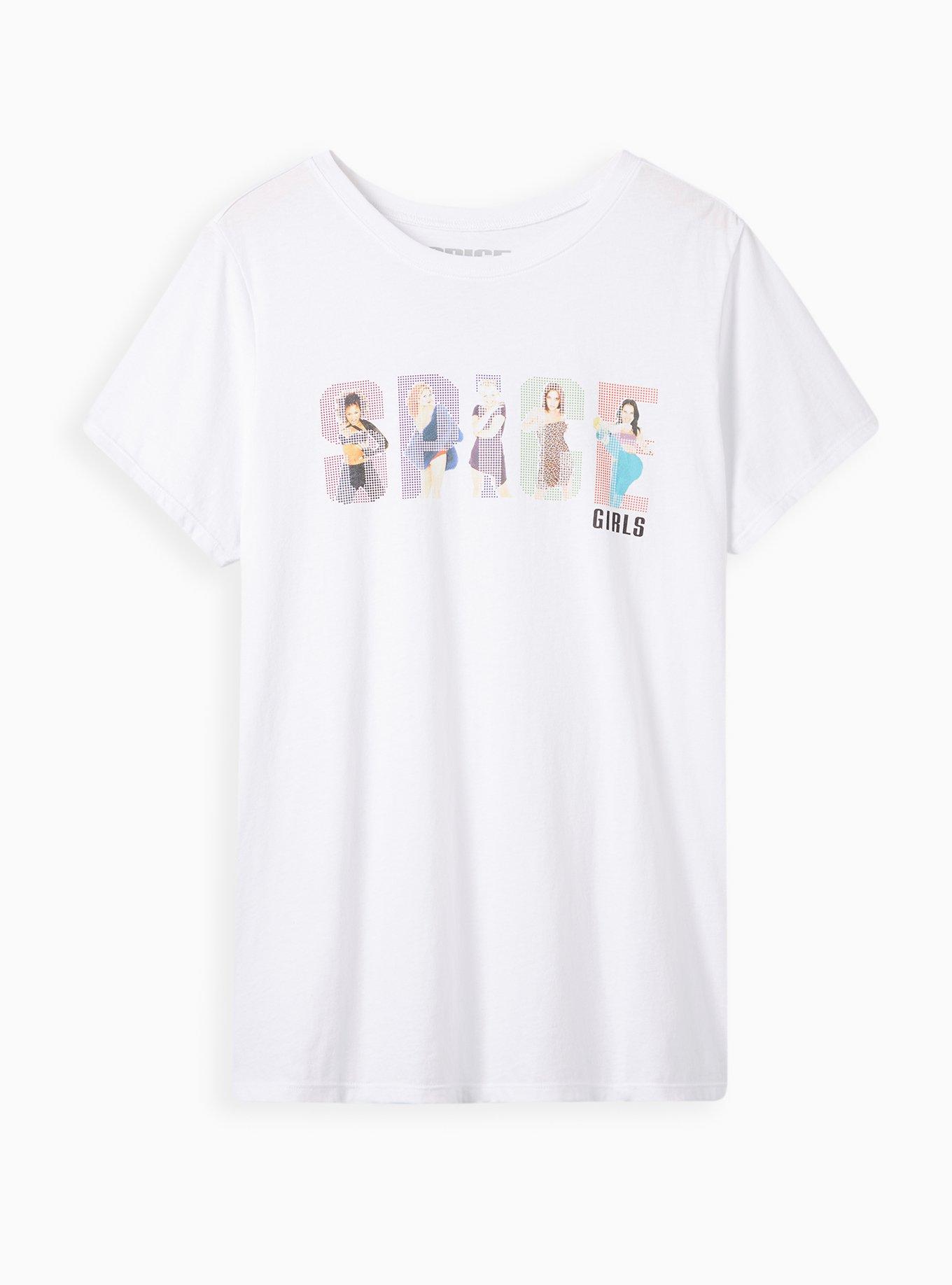 Plus Size - Spice Girls Classic Fit Crew Top - Cotton White - Torrid