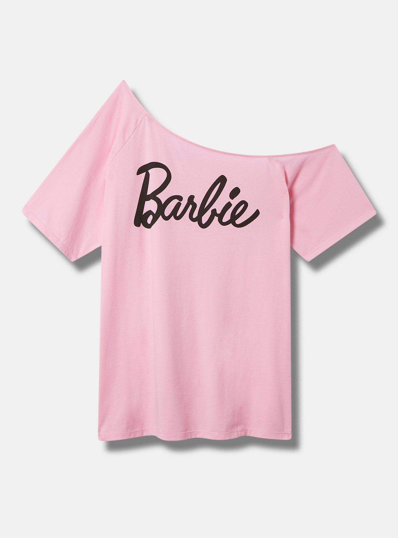 Plus Size - Barbie Classic Fit One Shoulder Top - Cotton Pink - Torrid