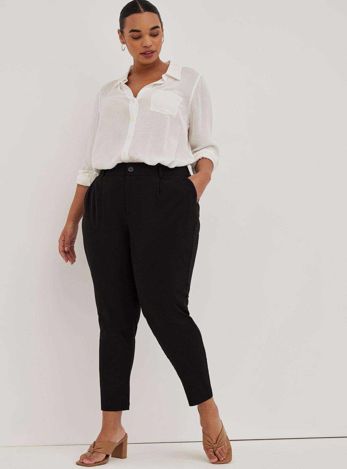 Plus Size - Relaxed Taper Stretch Challis High-Rise Pant - Torrid