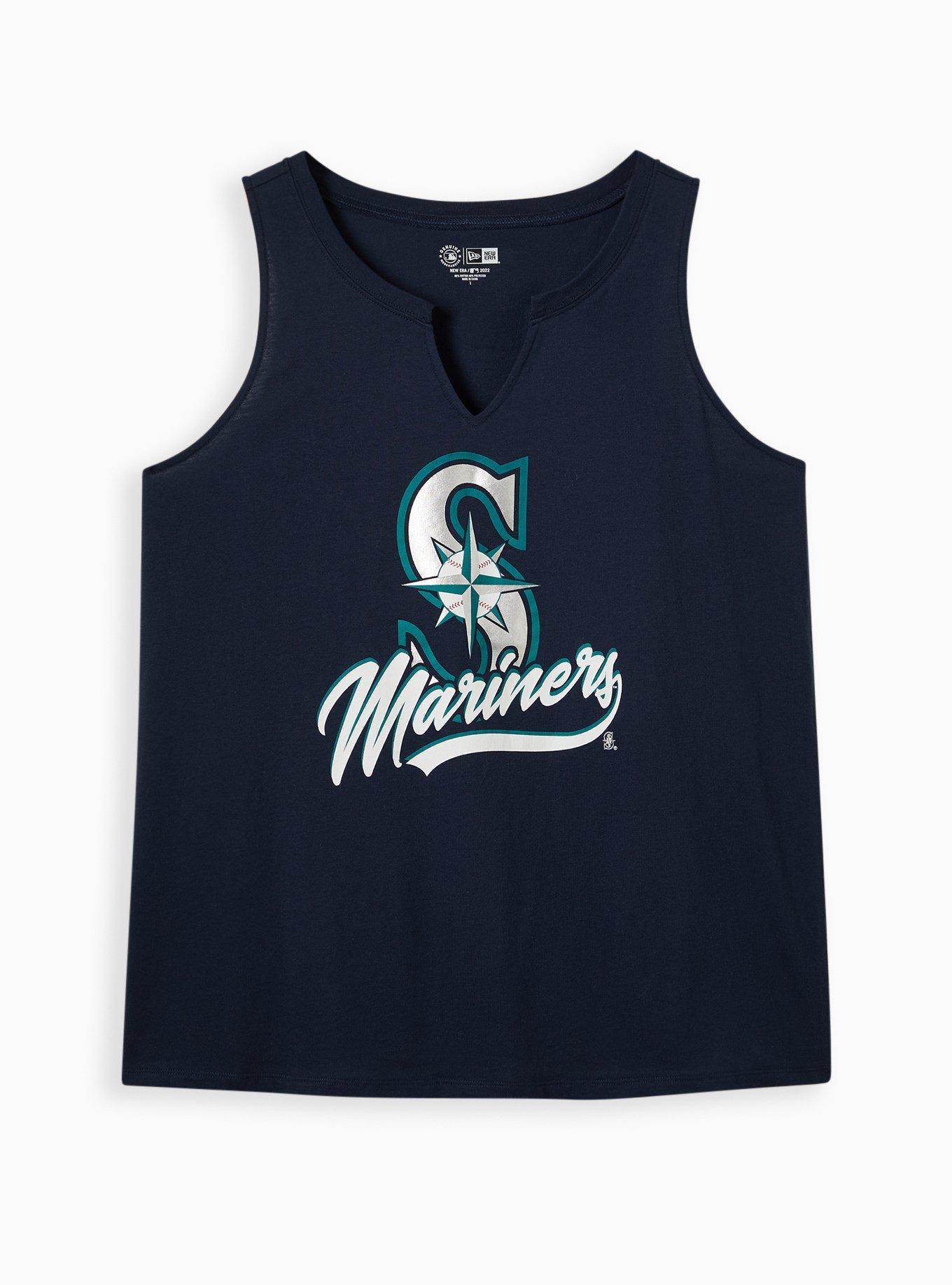 Plus Size - MLB Seattle Mariners Navy Classic Fit Raglan Tee - Torrid