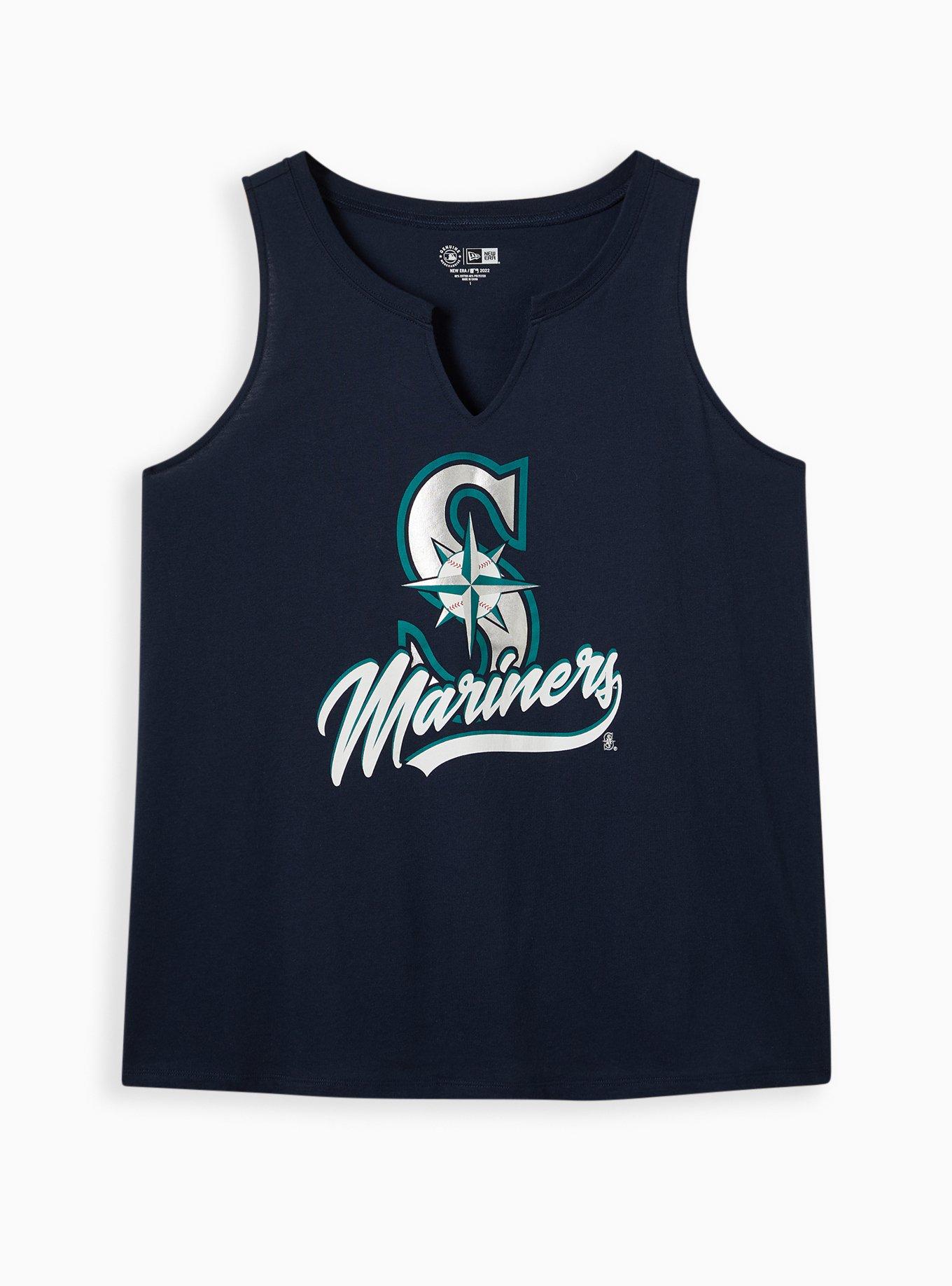 Split Neck Tank - MLB Seattle Mariners Navy, PEACOAT, hi-res