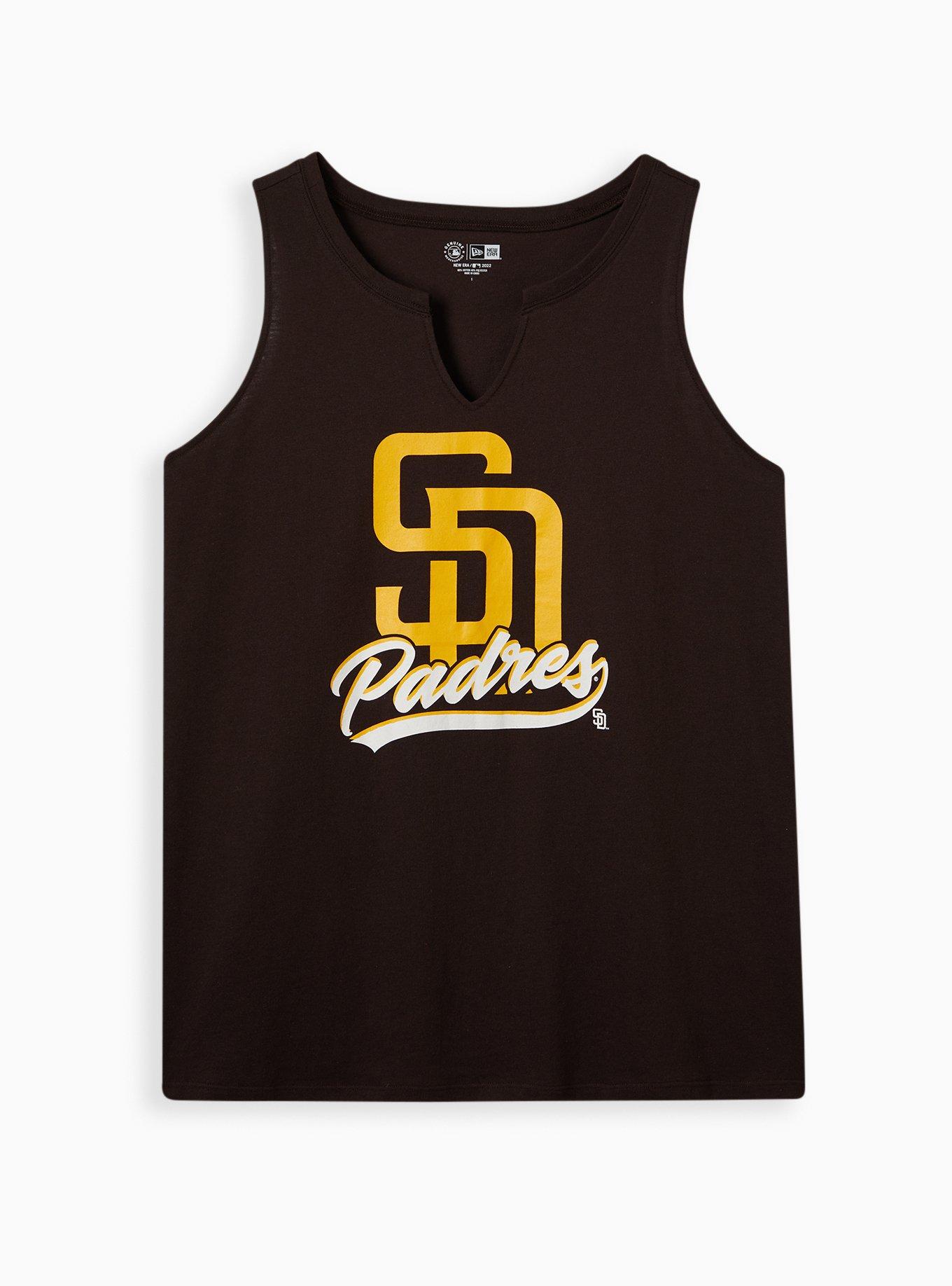 MLB San Diego Padres Women's Short Sleeve V-Neck Fashion T-Shirt - L