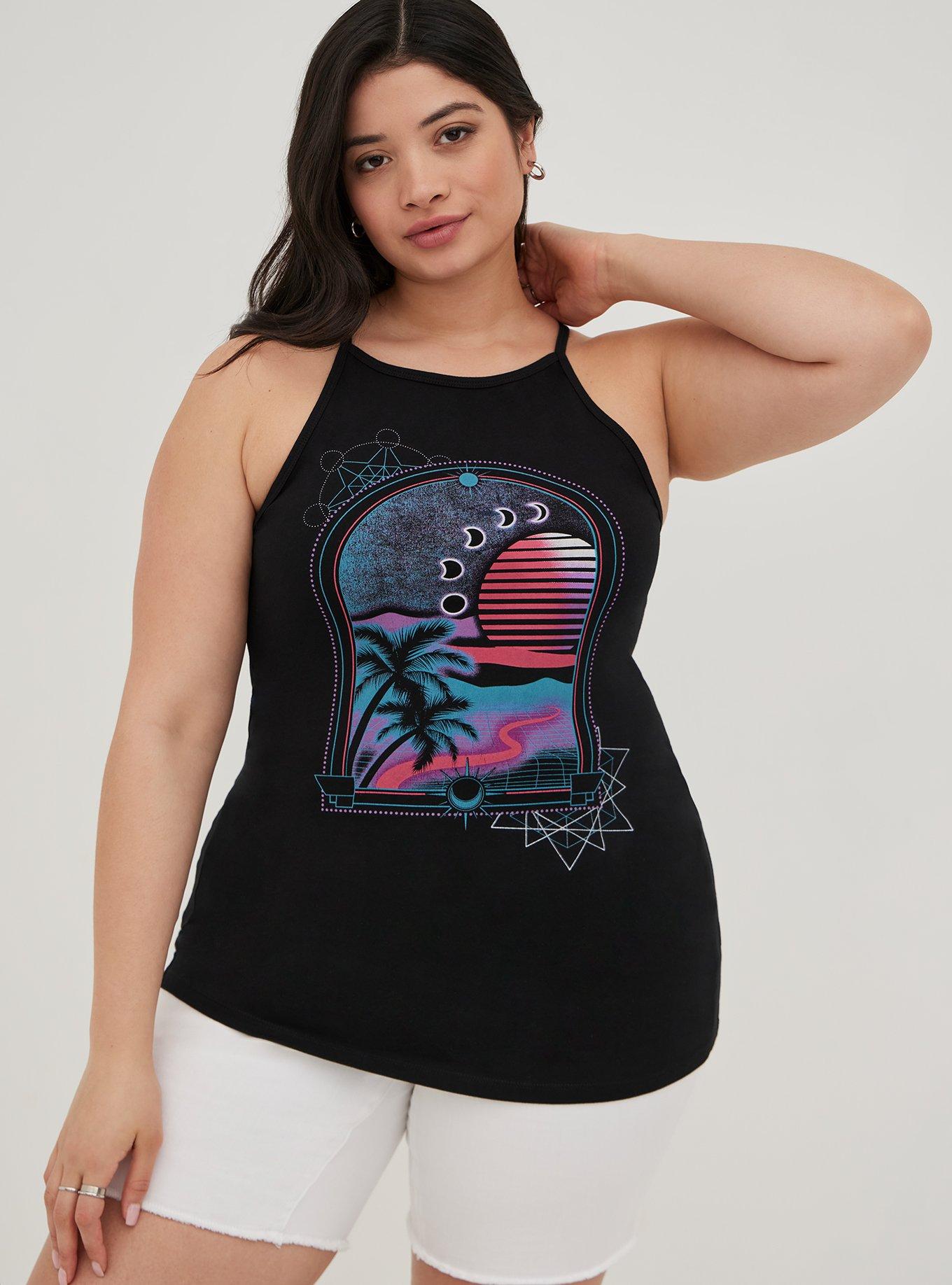 Plus Size - Graphic Foxy Hi Neck Tank - Torrid