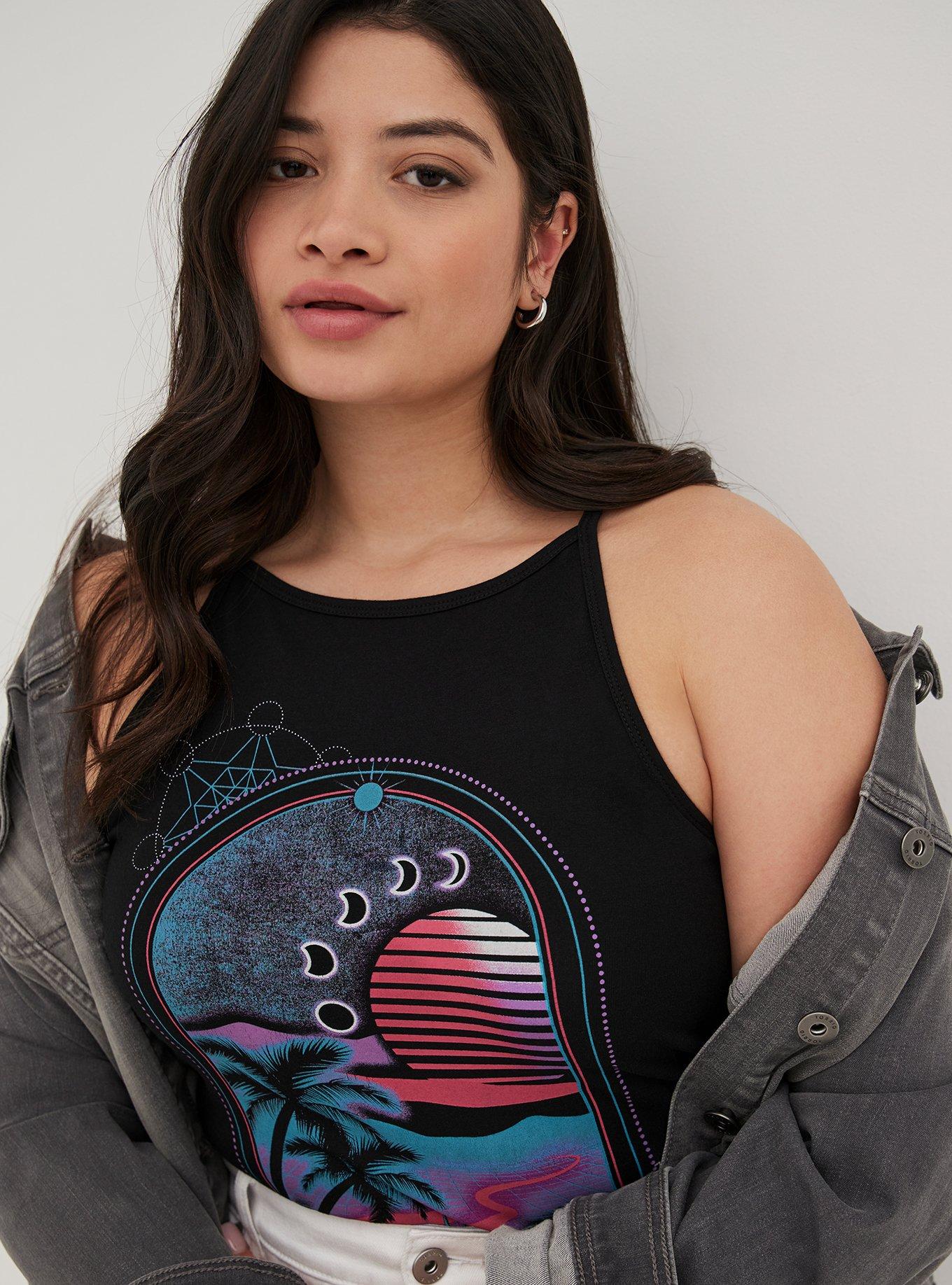 Plus Size - Graphic Foxy Hi Neck Tank - Torrid
