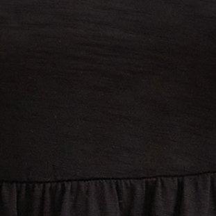 Babydoll Poly Rayon Slub V-Neck Lace Trim Cami, DEEP BLACK, swatch