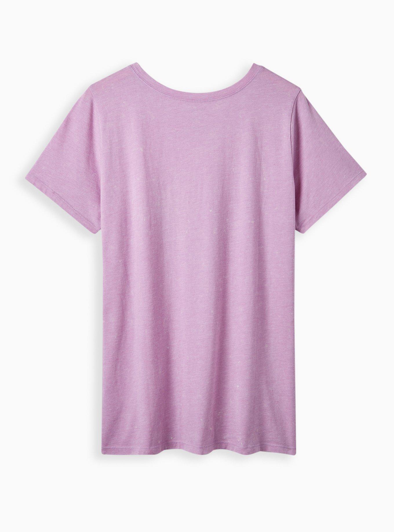 Plus Size Everyday Tee - Signature Jersey Peaceful Desert Purple Wash , TIE DYE, alternate