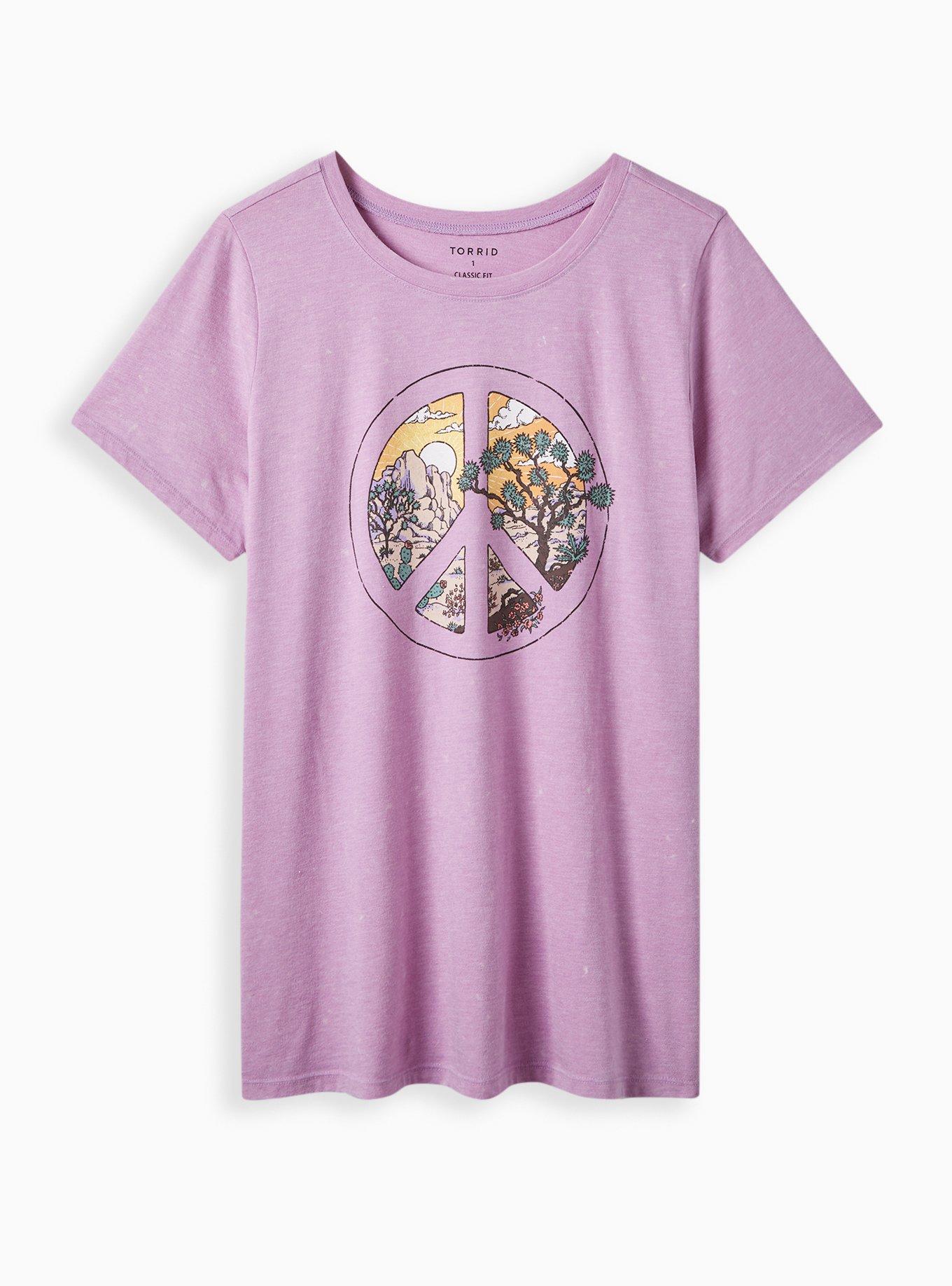 Plus Size Everyday Tee - Signature Jersey Peaceful Desert Purple Wash , TIE DYE, hi-res