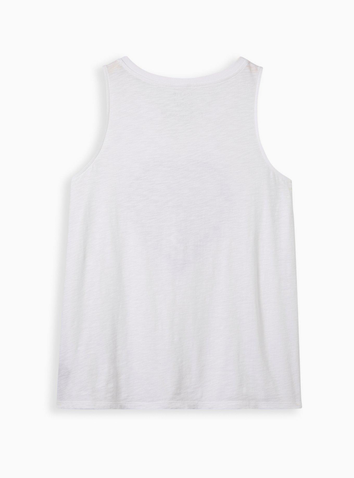 Plus Size Graphic Heritage Slub V-Neck Split Tank, AMERICANA HEART WHITE, alternate