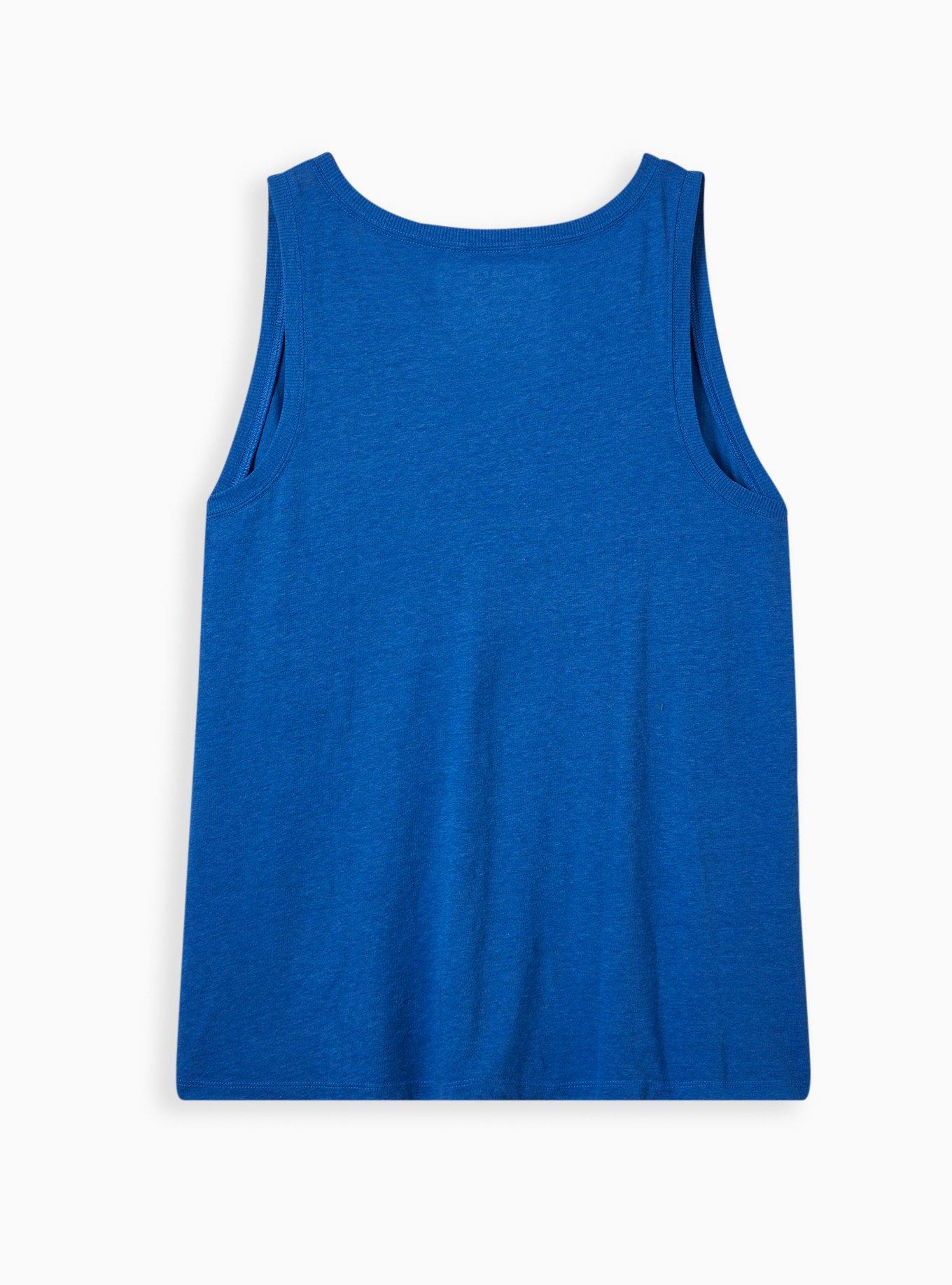 Plus Size - Vintage Tank - Triblend Jersey Drank All The Wine Blue - Torrid