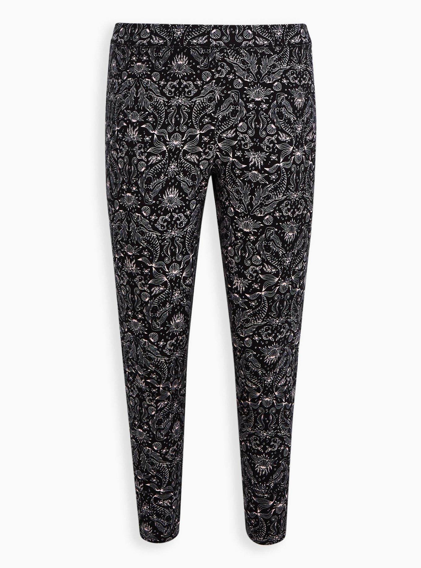 Plus Size Sleep Legging Foxy Mermaid Black Torrid