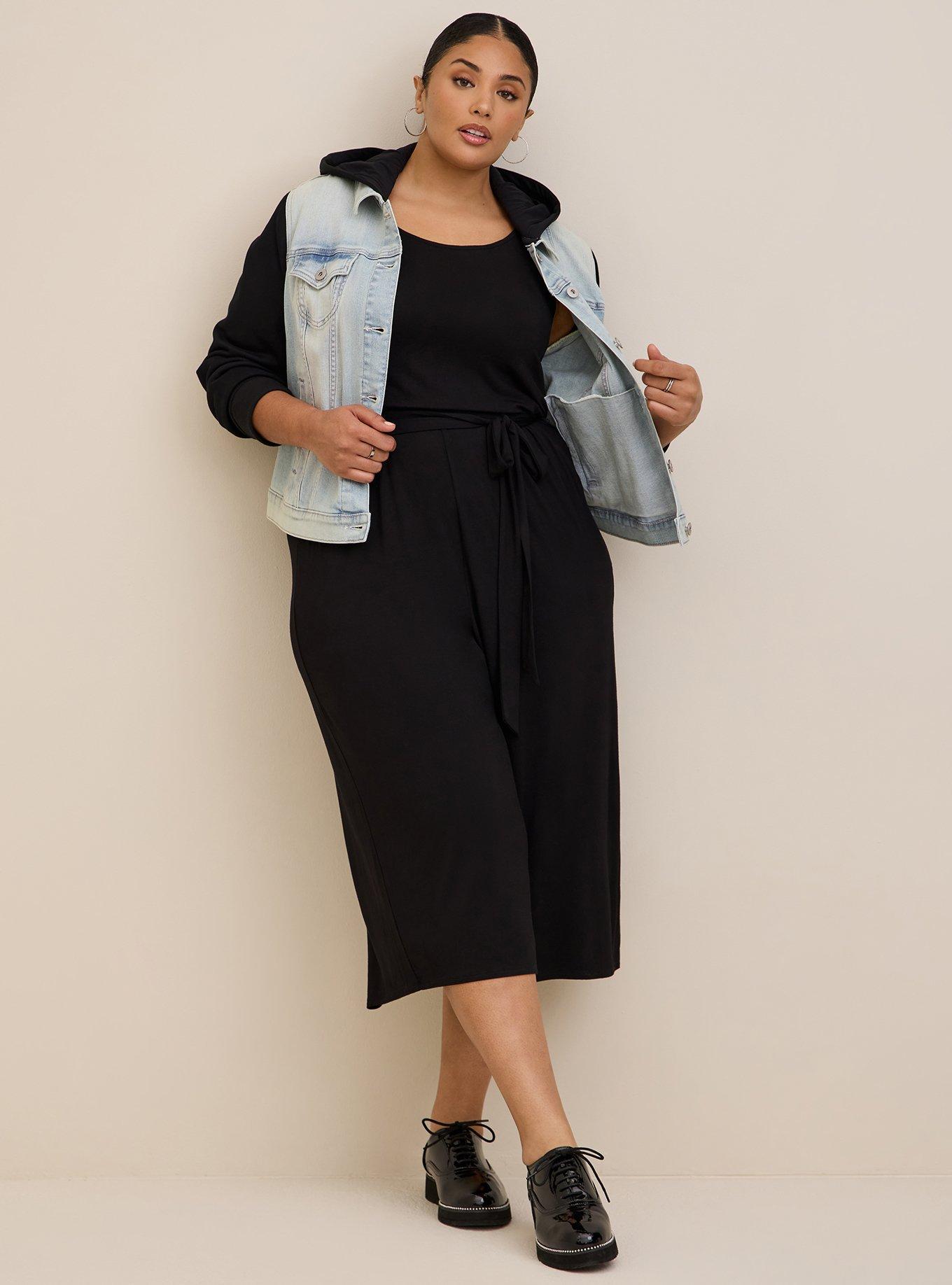 Super Soft Scoop Neck Jumpsuit, DEEP BLACK, hi-res