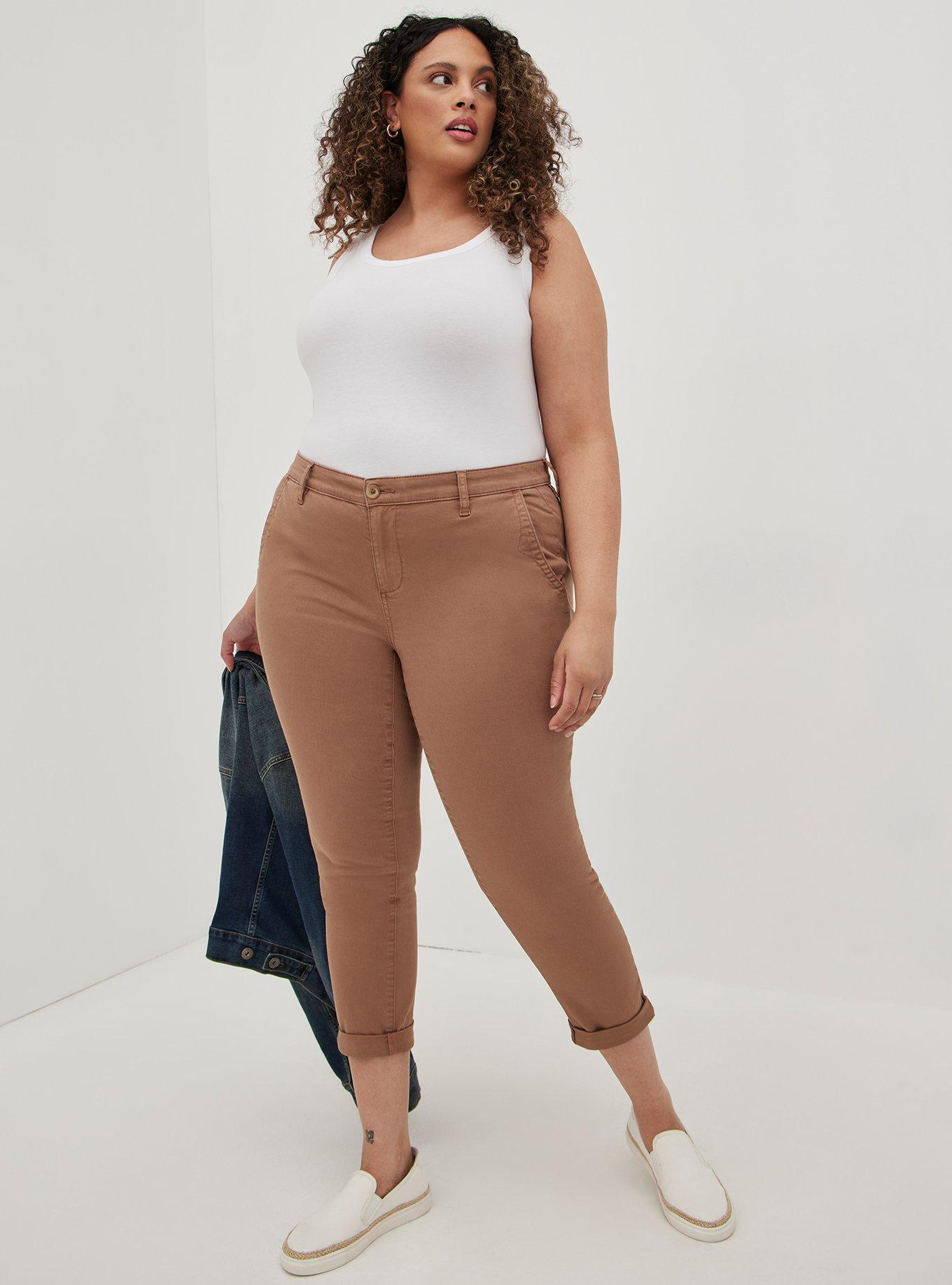 Crop Skinny Chino Stretch Twill Mid-Rise Pant