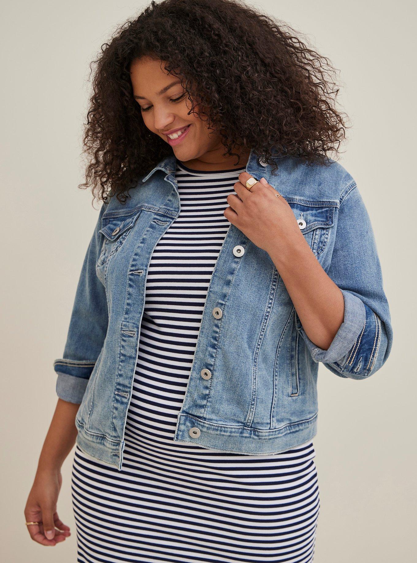 Torrid jean discount jacket with hood