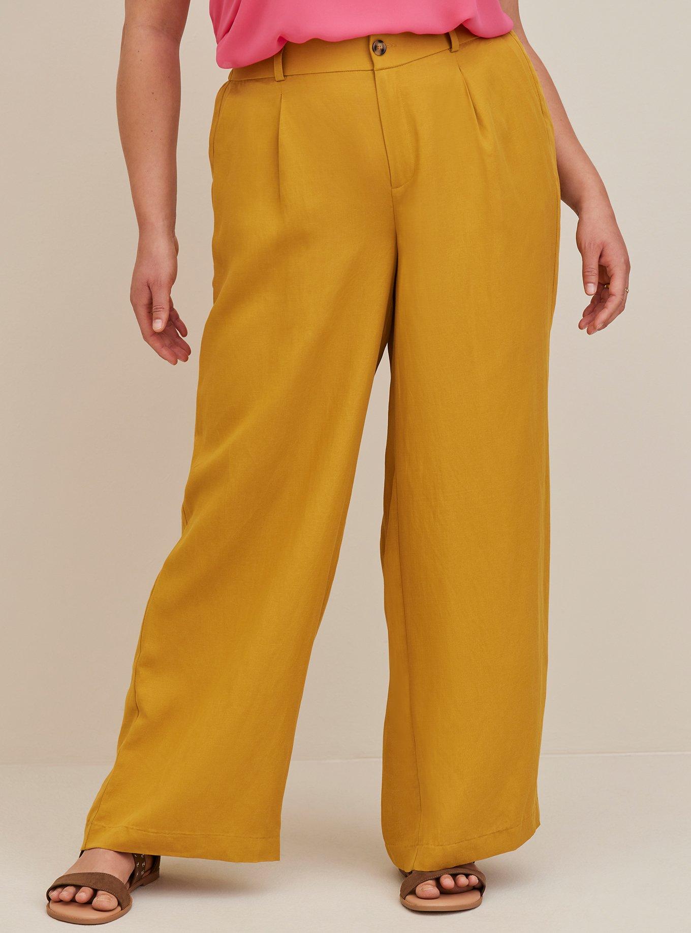 Linen High Waisted Wide Leg Trousers