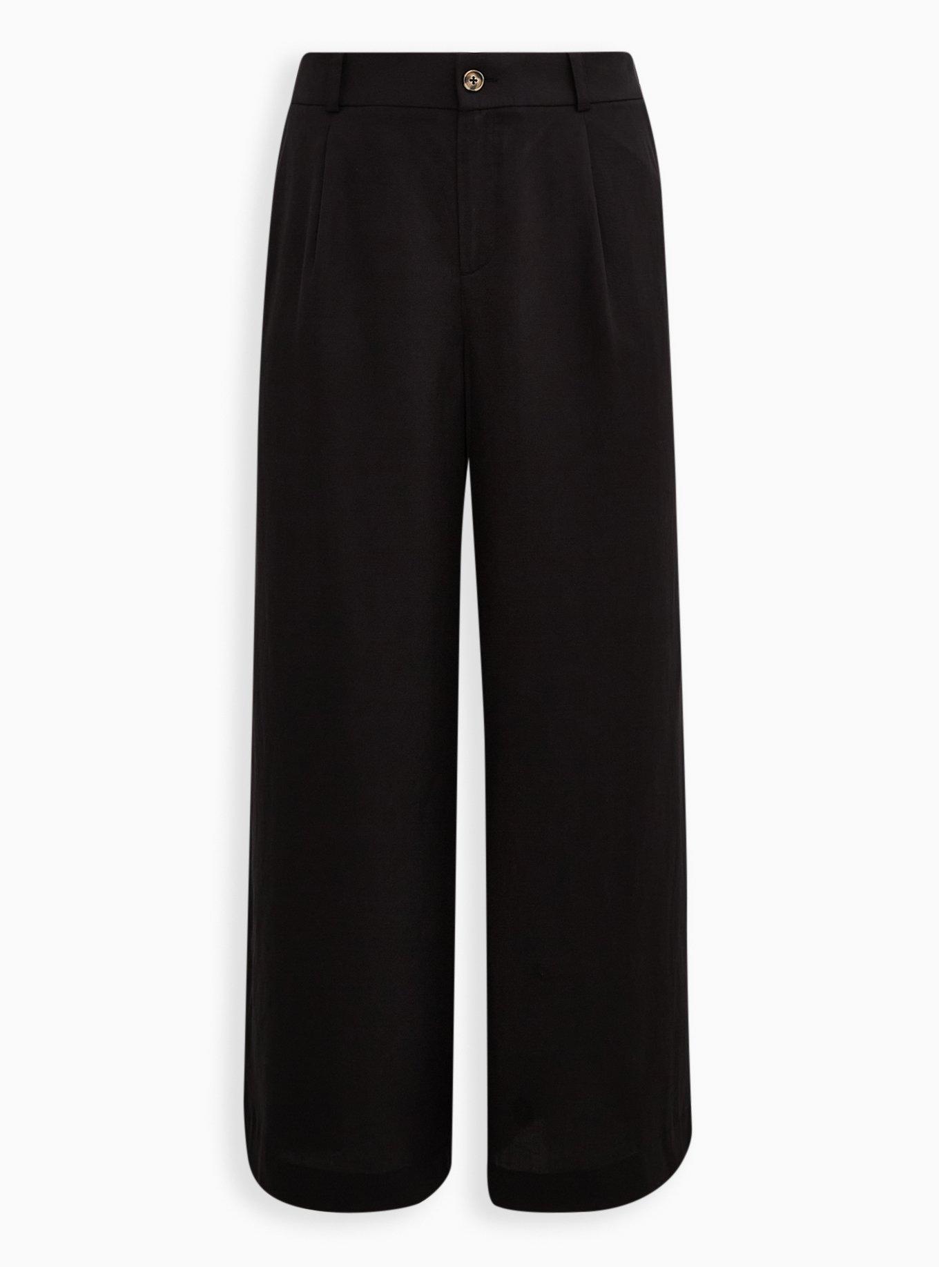70s Black High Waist Pants - Small, 26, Vintage Straight Wide, Flying  Apple Vintage