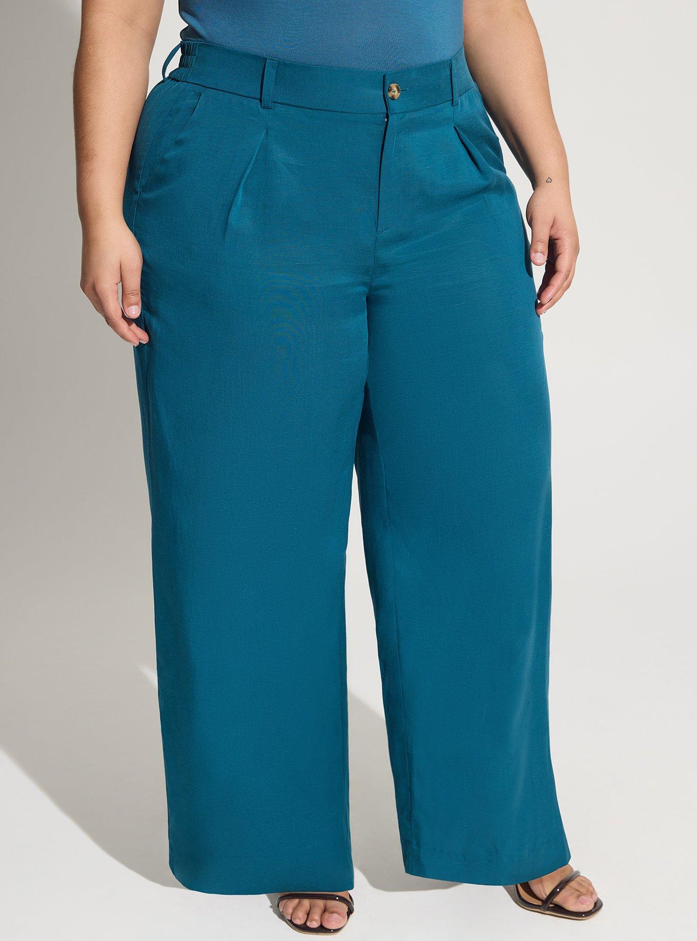 Plus Size - Wide Leg Studio Linen High-Rise Pant - Torrid