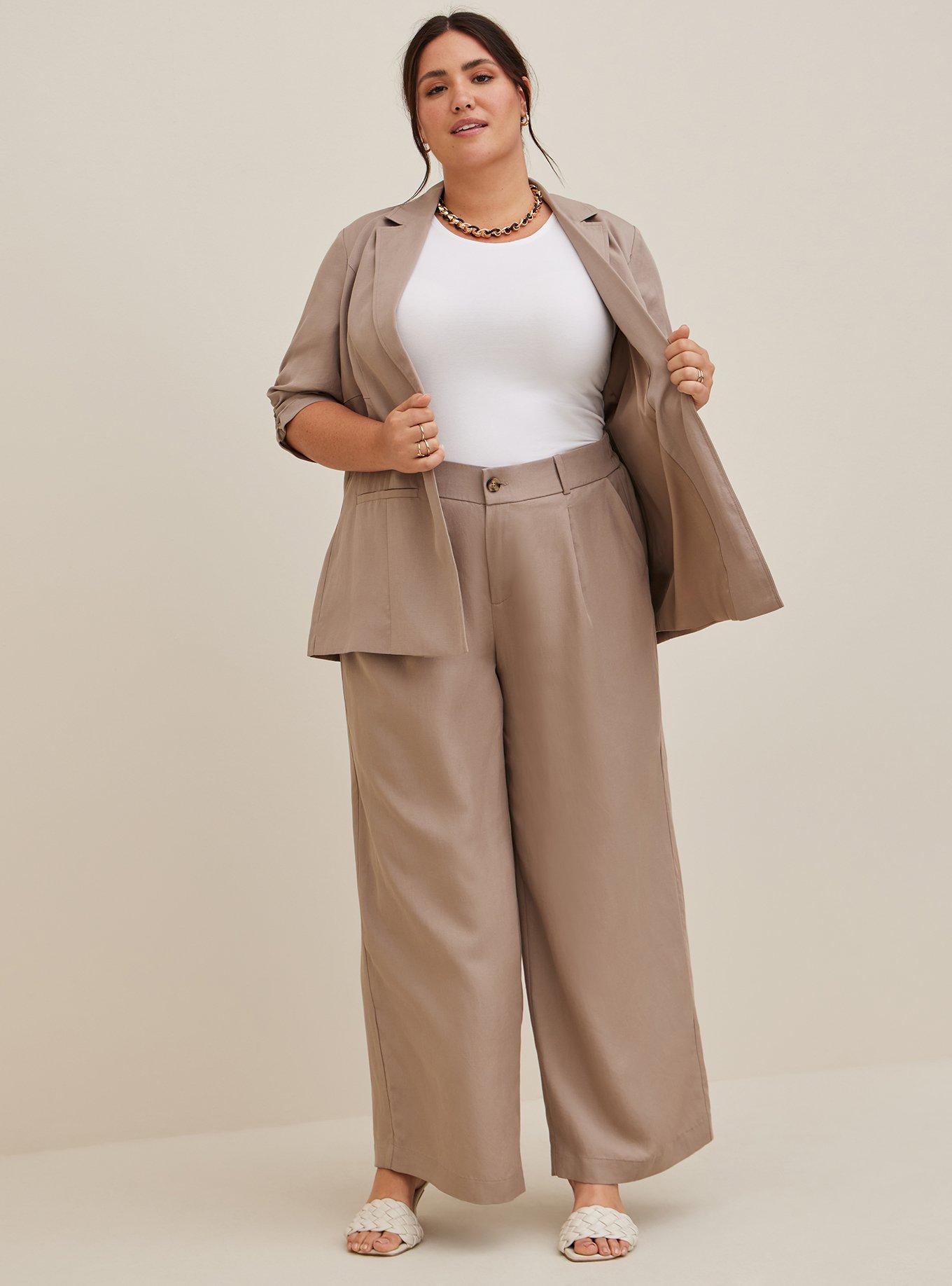 Wide Leg Studio Linen High-Rise Pant