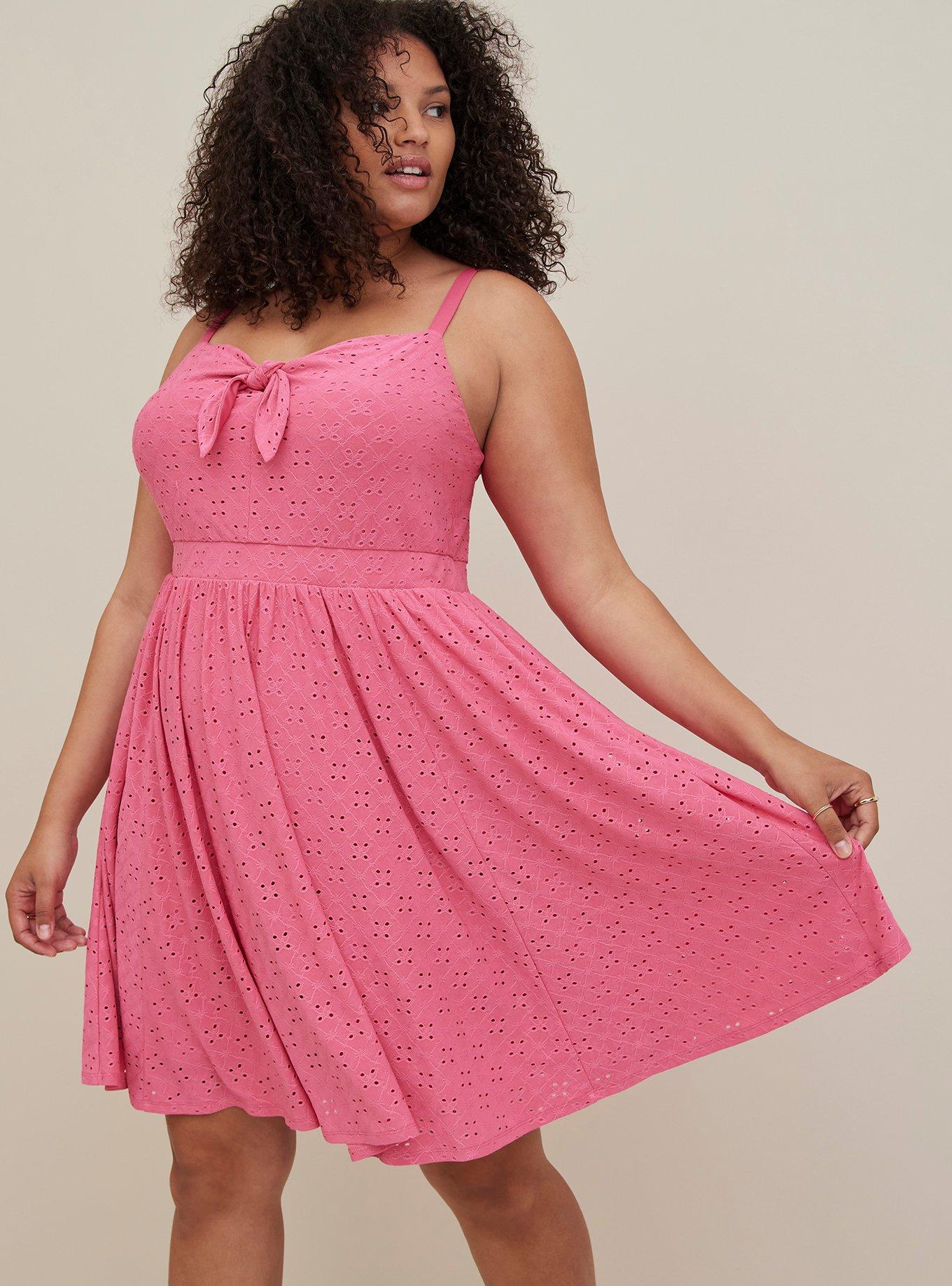 Plus Size - Mini Knit Embroidered Skater Dress - Torrid