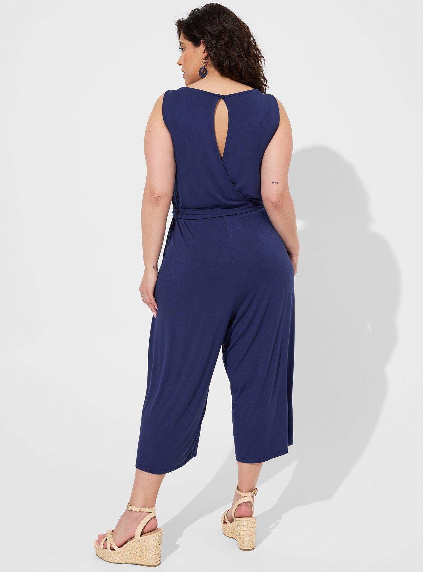 Plus Size Super Soft Jumpsuit, MEDIEVAL BLUE, alternate