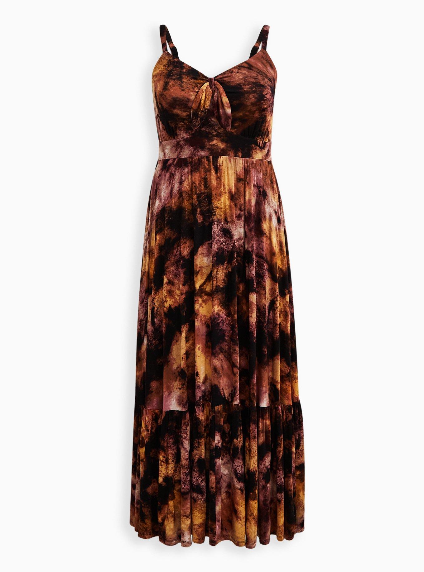 Tiered Maxi Dress - Super Soft Tie Dye Brown, , hi-res