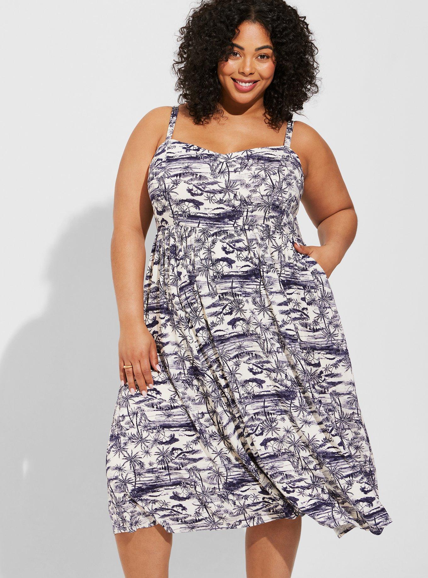 Midi Lenny Sweetheart Dress, JUNGLE TOILE, alternate