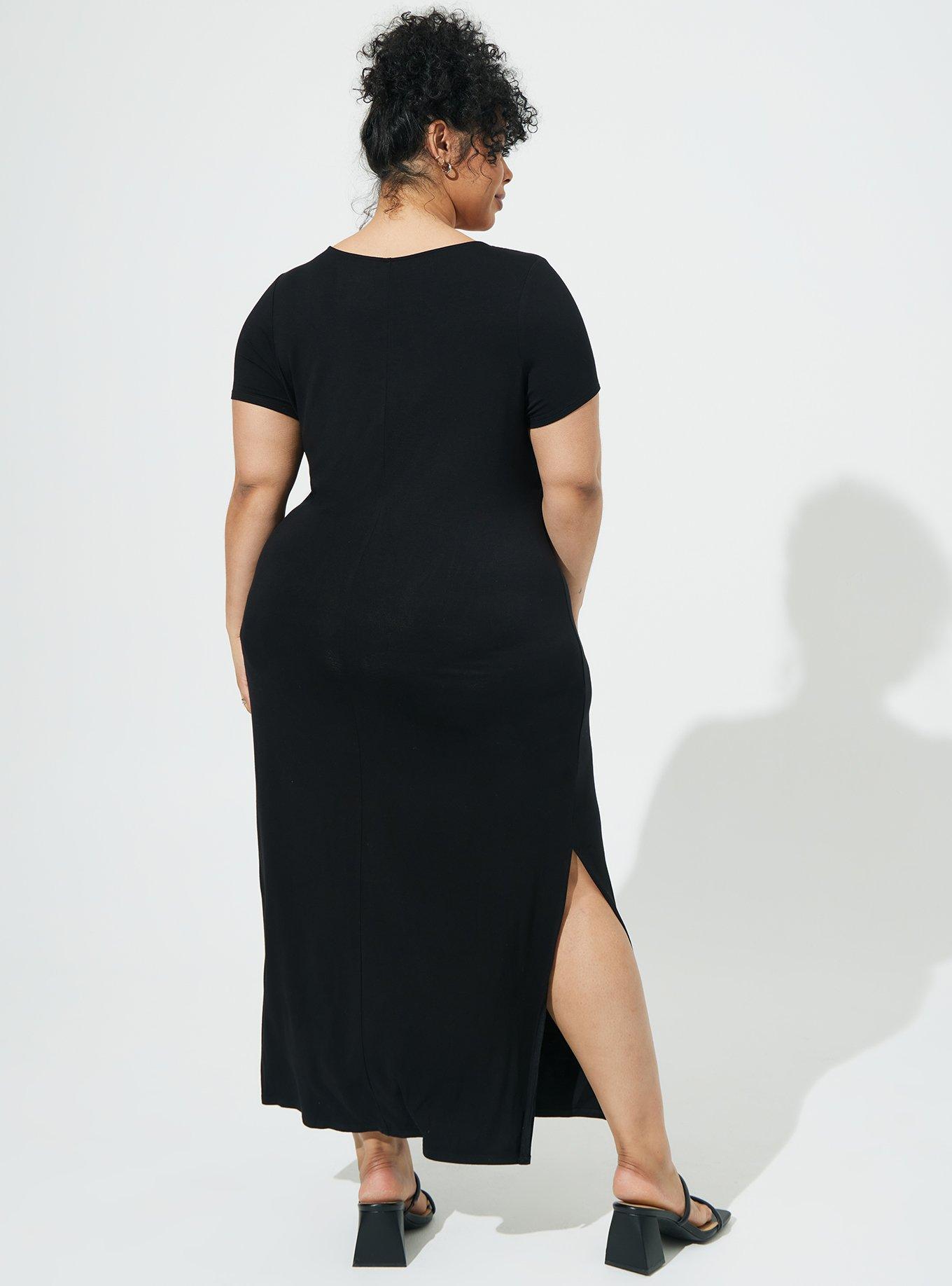 Plus Size - Maxi Super Soft Slit Dress - Torrid