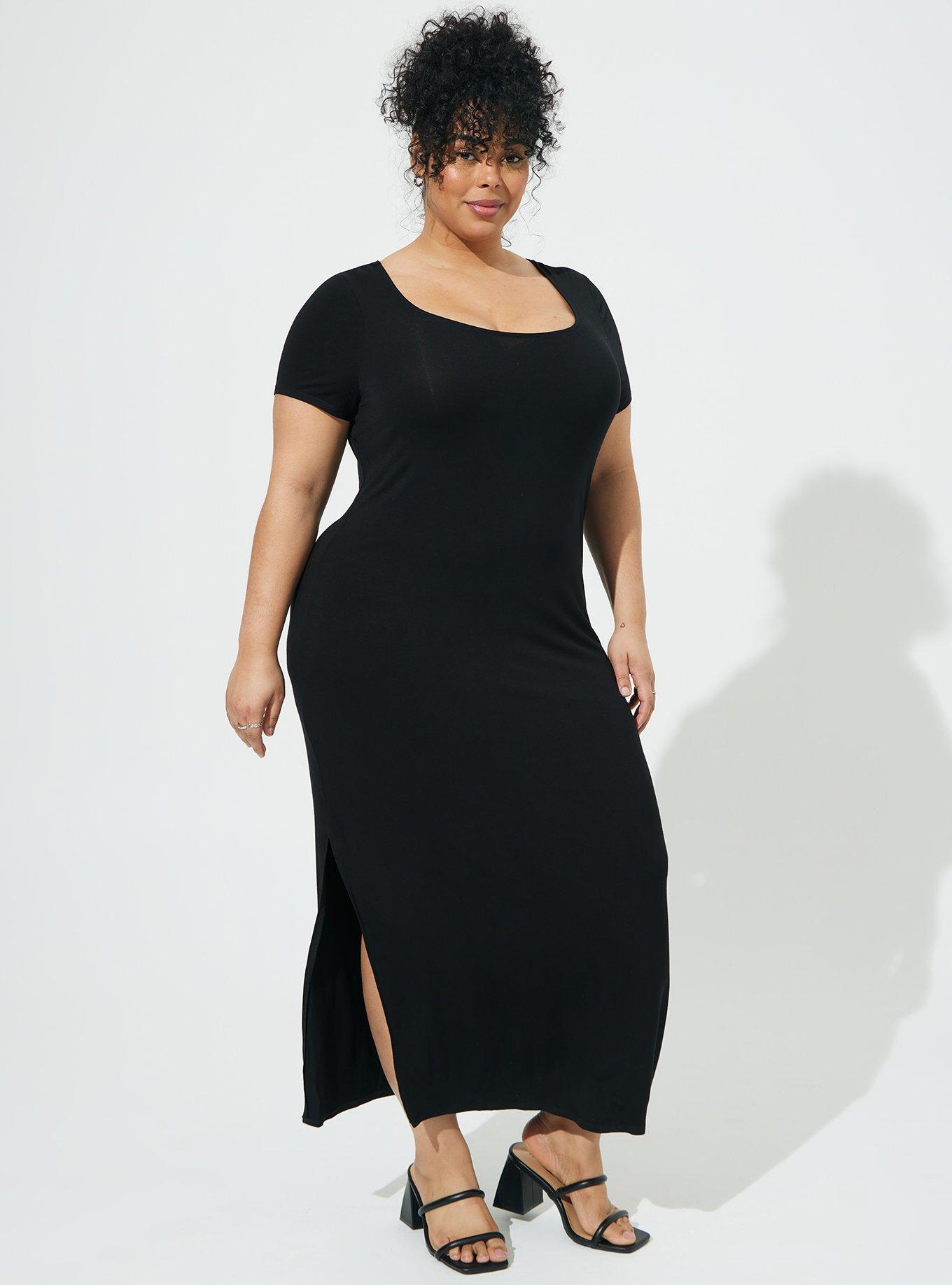 Plus Size - Maxi Super Soft Slit Dress - Torrid