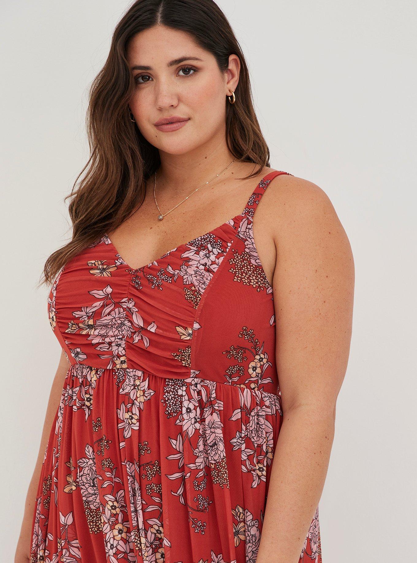 knee length dresses for ladies Cream Polka Dot Pleated Mesh Overlay Maxi Dress – PinkBlush