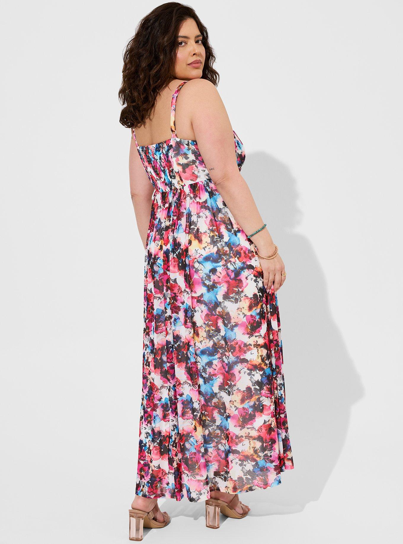 Box pleated maxi clearance dress