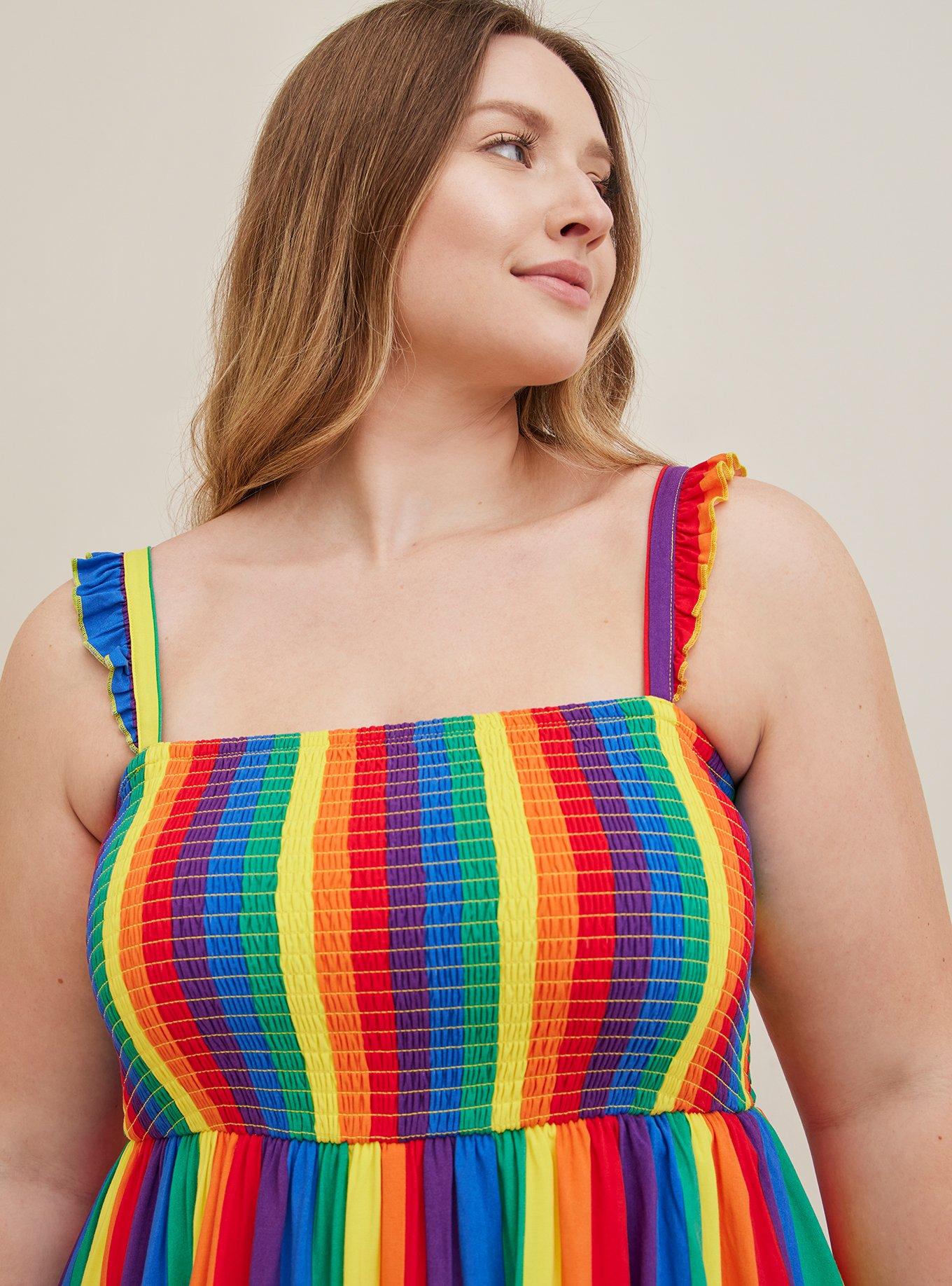 Plus Size - Midi Challis Smocked Tiered Dress - Torrid