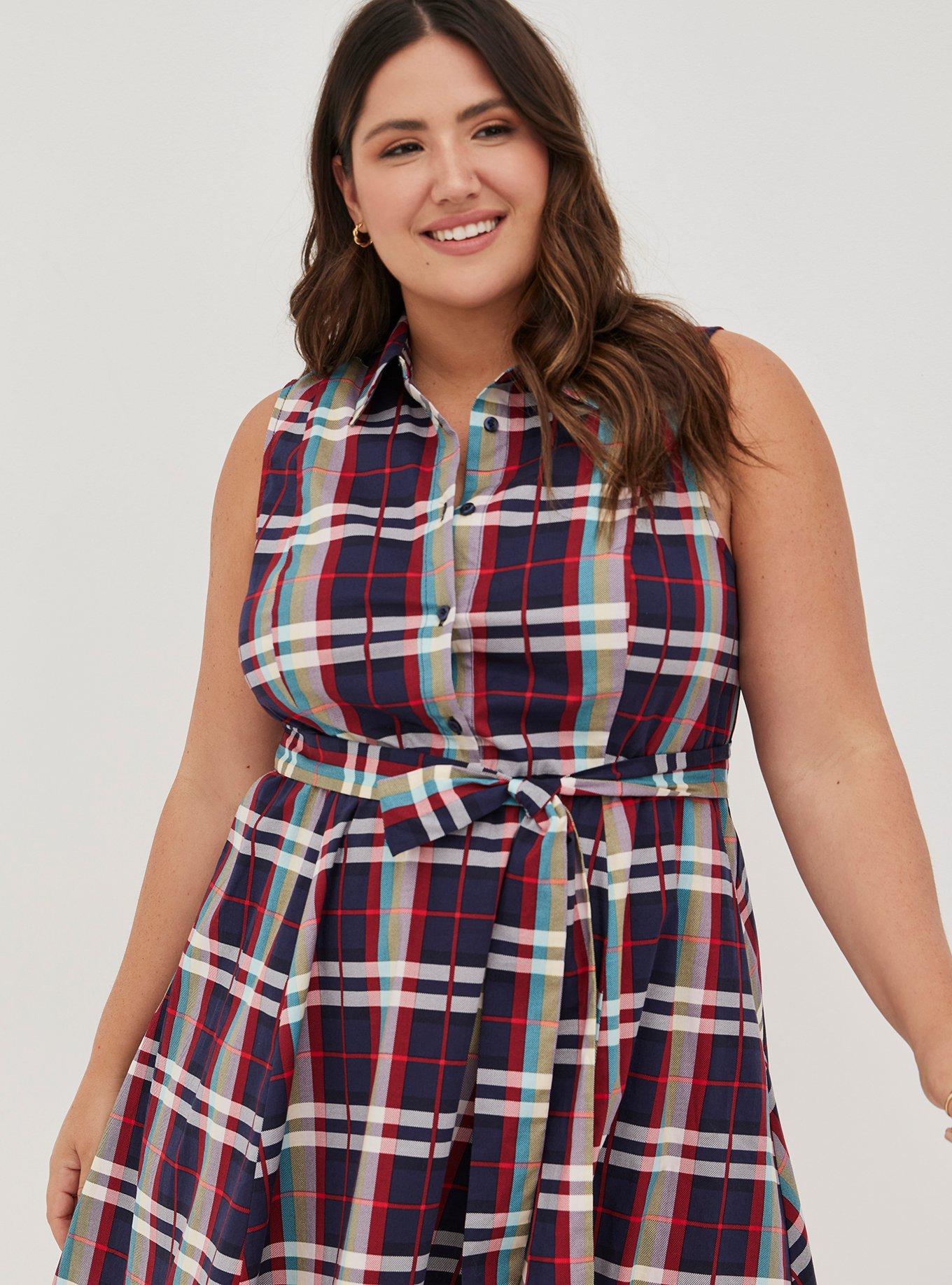 Plus Size - Poplin Collared Shirt Dress - Torrid