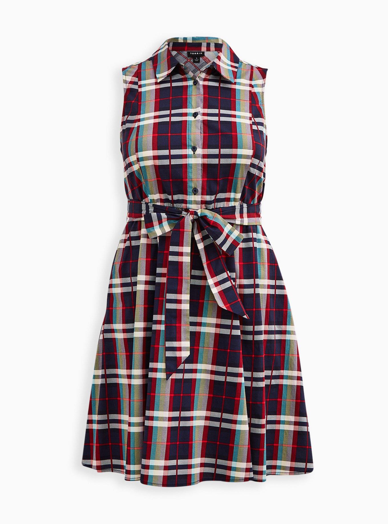 Plus Size Poplin Collared Shirt Dress Torrid