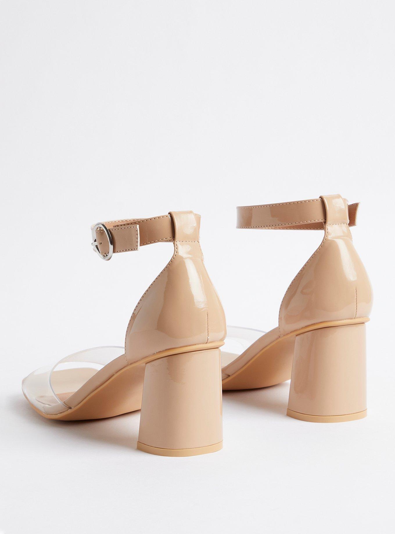 Taupe block clearance heels