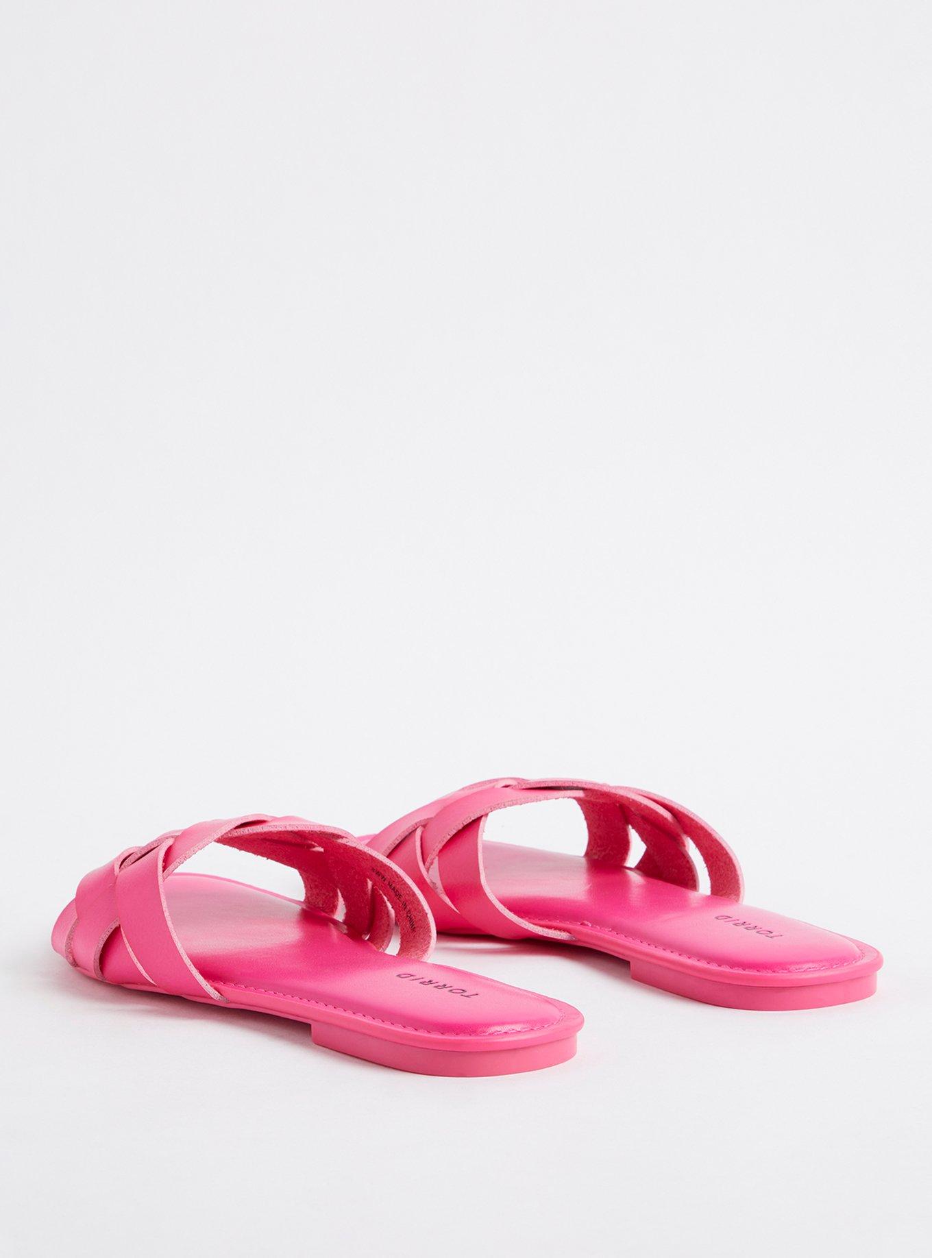 Plus Size Braided Slide - Hot Pink (WW), PINK, alternate