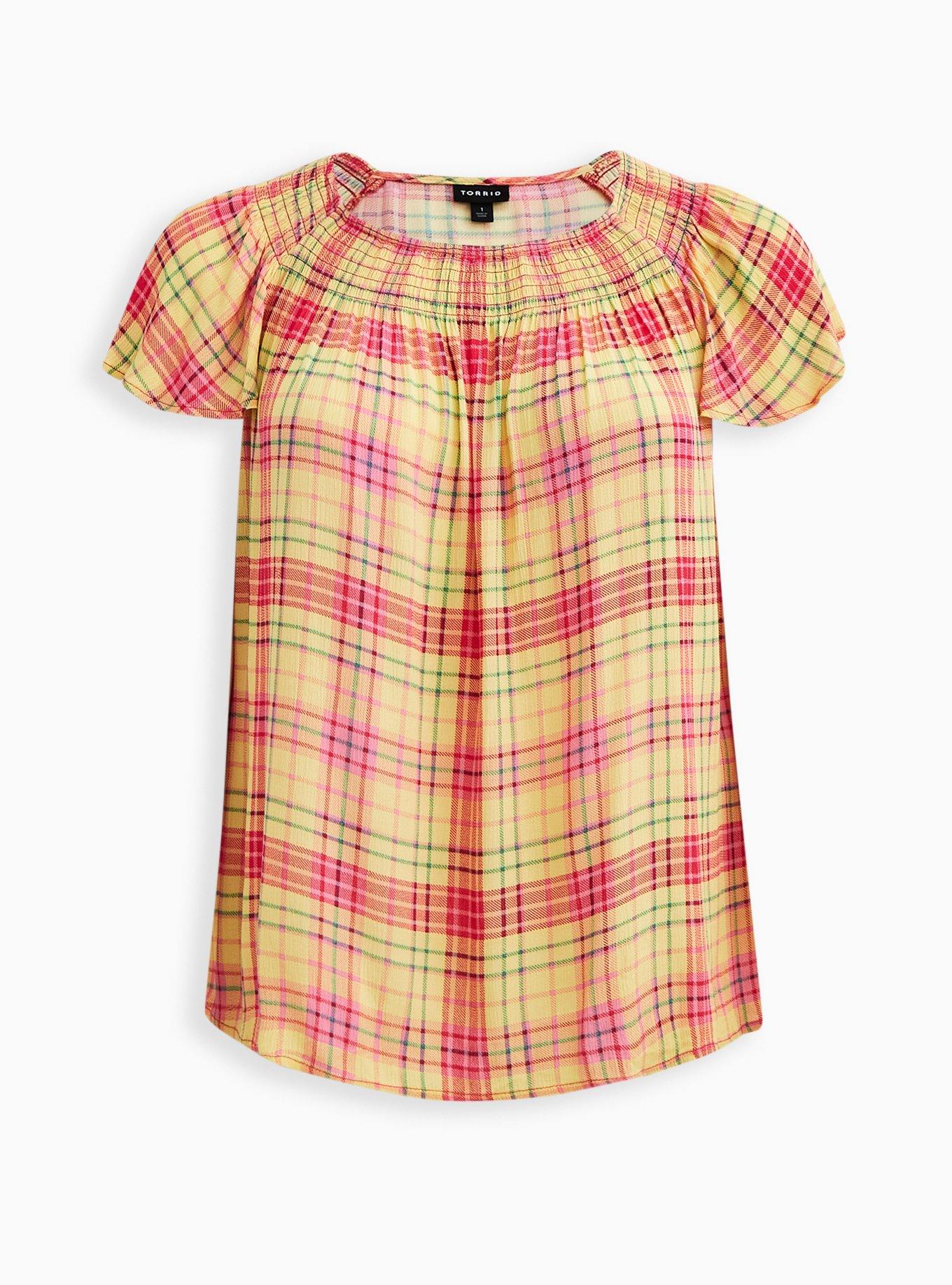 Caramel Plaid Oversize Blouse main image 0