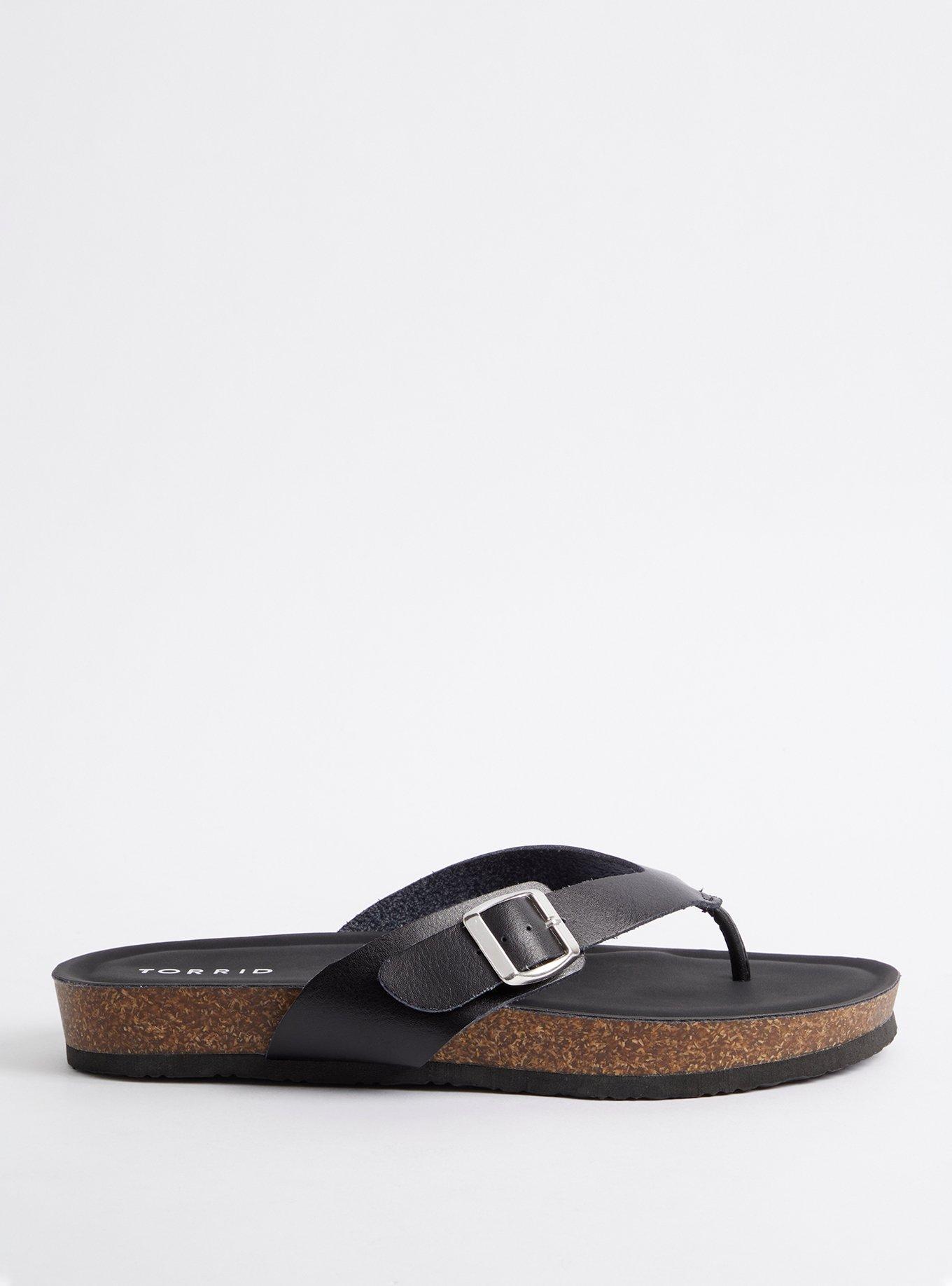 Faux Leather Flip Flop Sandal (WW