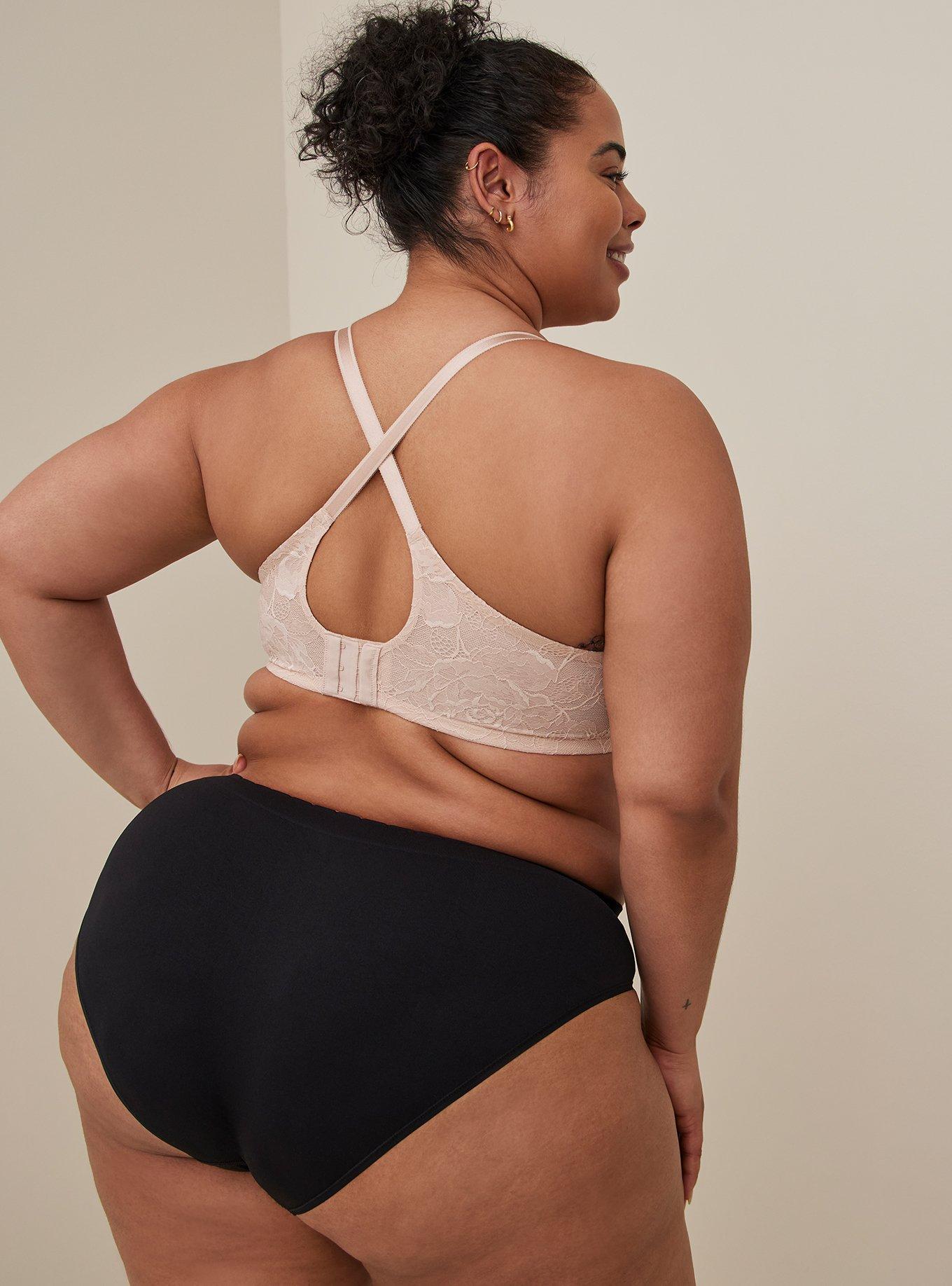 Seamless Smooth Mid-Rise Bikini Panty, RICH BLACK, alternate