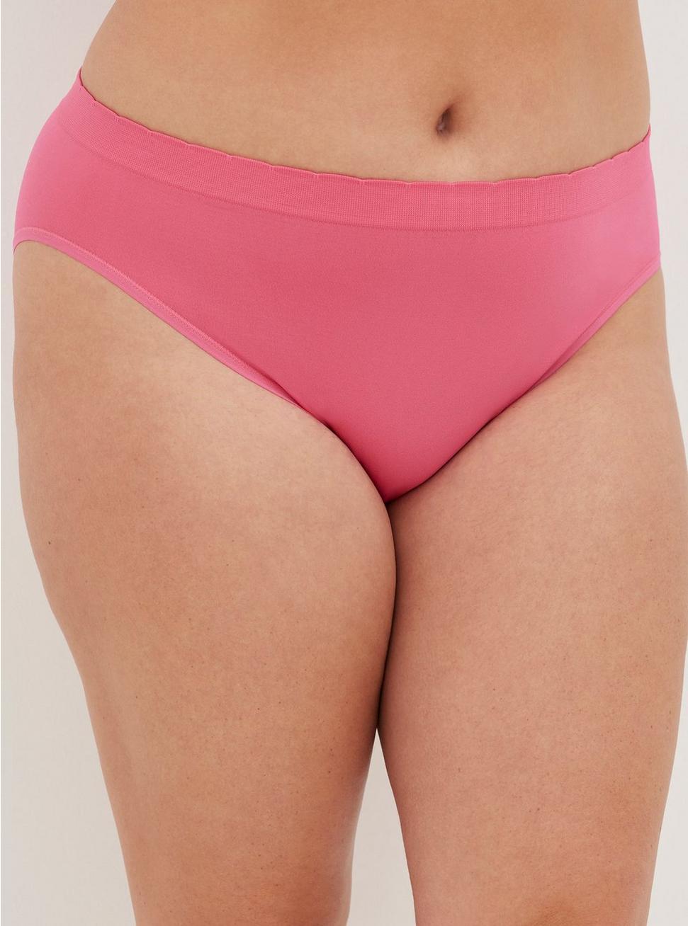 Seamless Smooth Mid-Rise Bikini Panty, FANDANGO PINK PINK, alternate