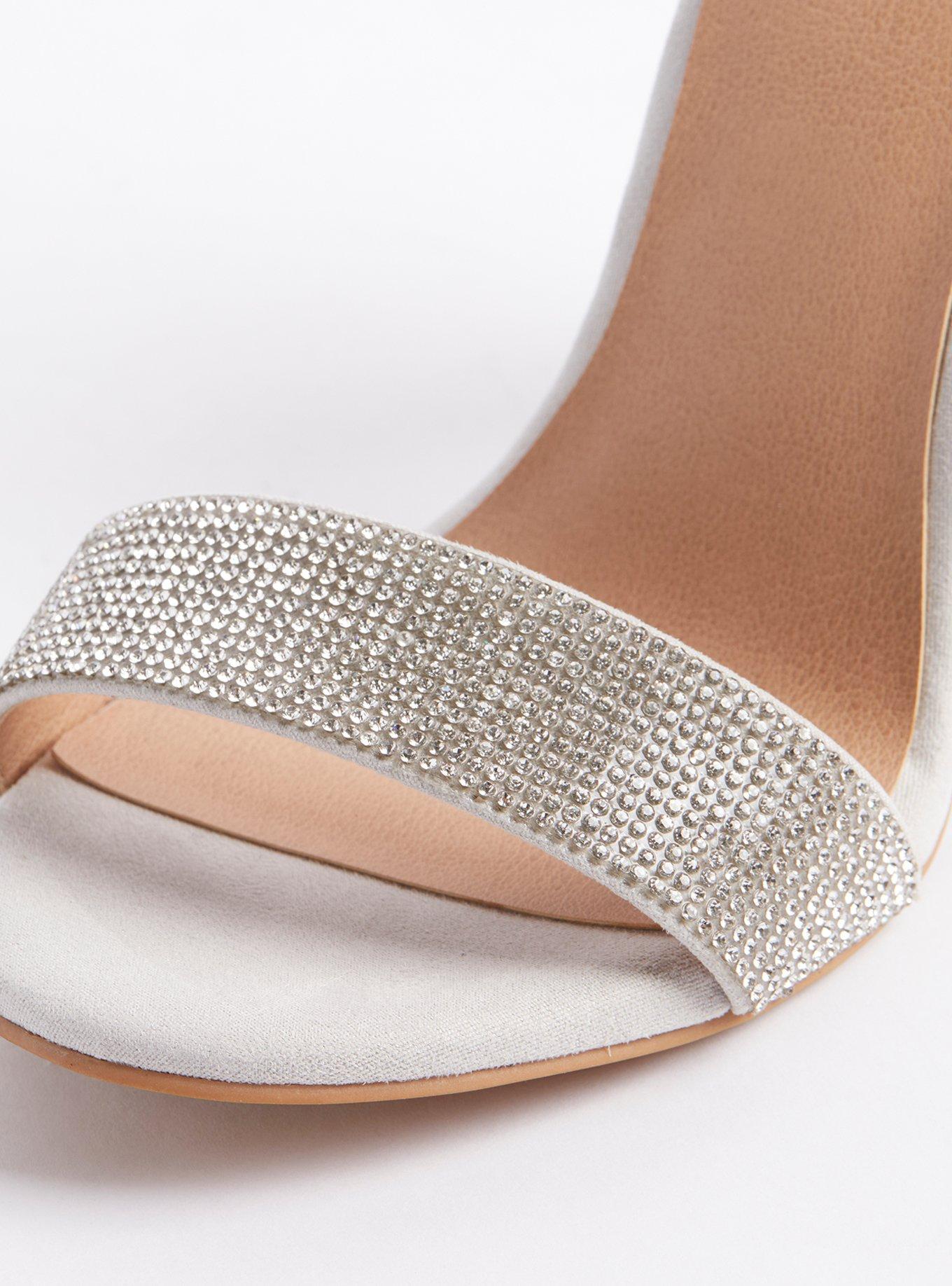 Simply Be Extra Wide Fit sandals in silver