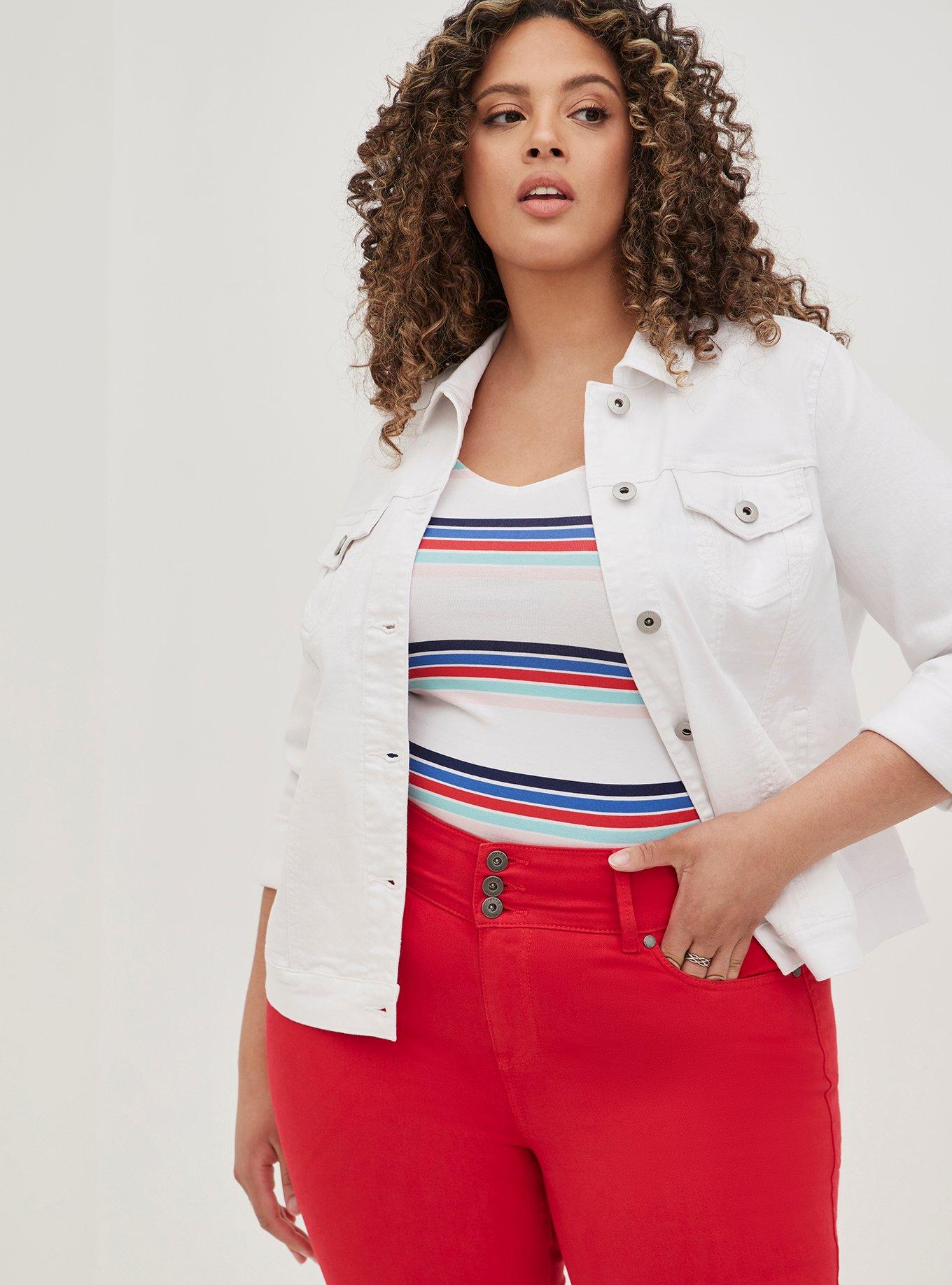 Denim Jacket - White, OPTIC WHITE, alternate